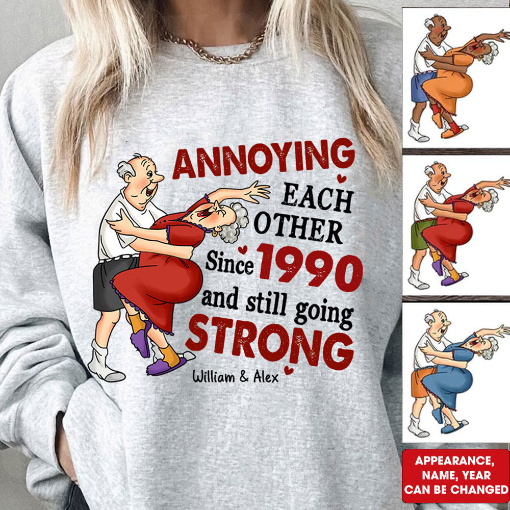 Annoying Each Other Since, Custom Appearance And Names - Personalized Sweatshirt, Gift For Family, Couple Gift
