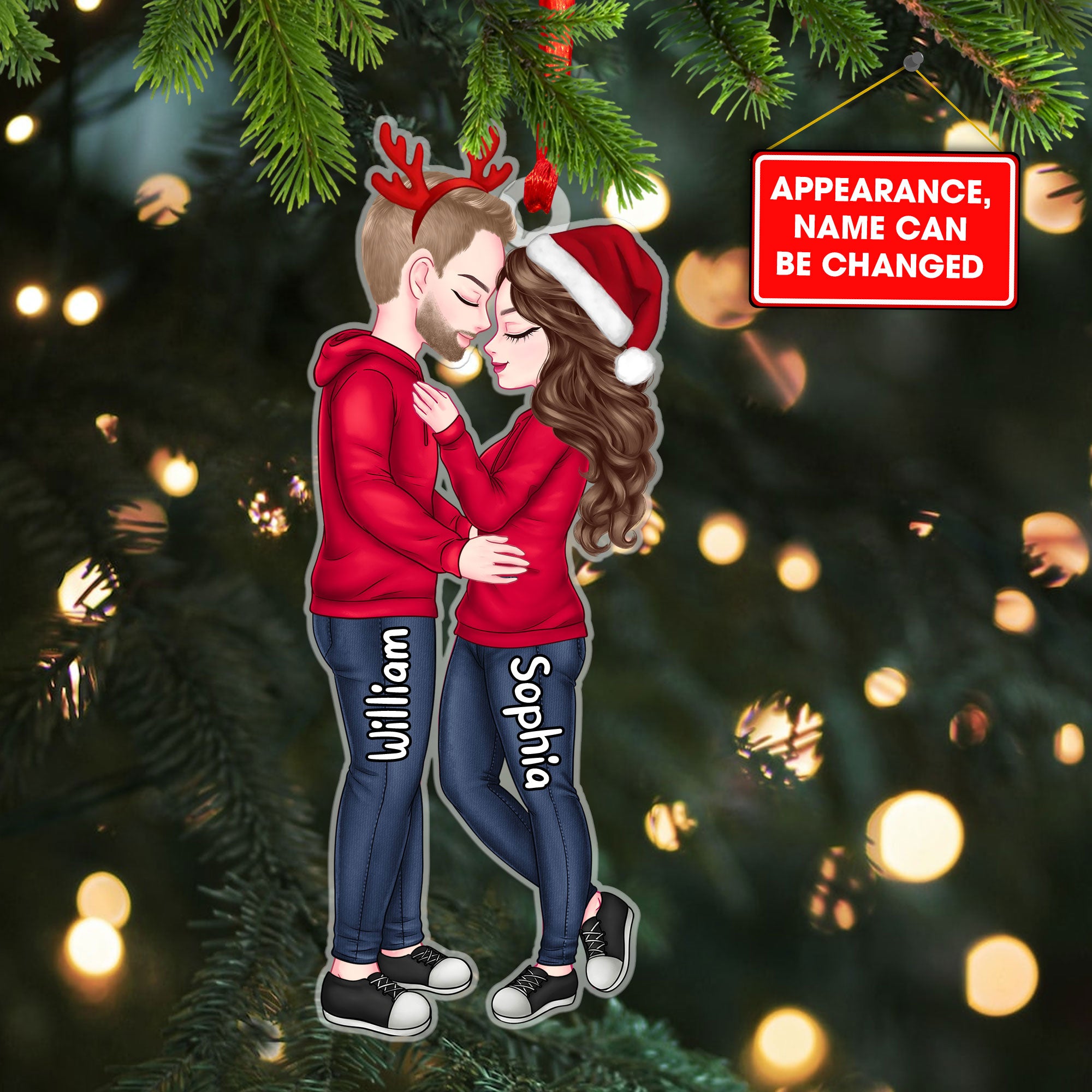 Couple Ornament - Custom Appearance, Personalized Acrylic Ornament - Gift For Christmas, CoupleGift, Family Gift