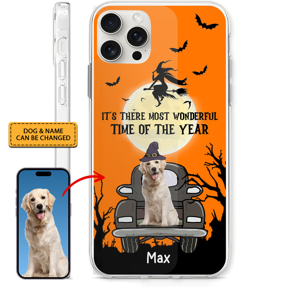 Most Wonderful Time Of The Year - Custom Photo And Name - Personalized Phone Case, Gift For Halloween