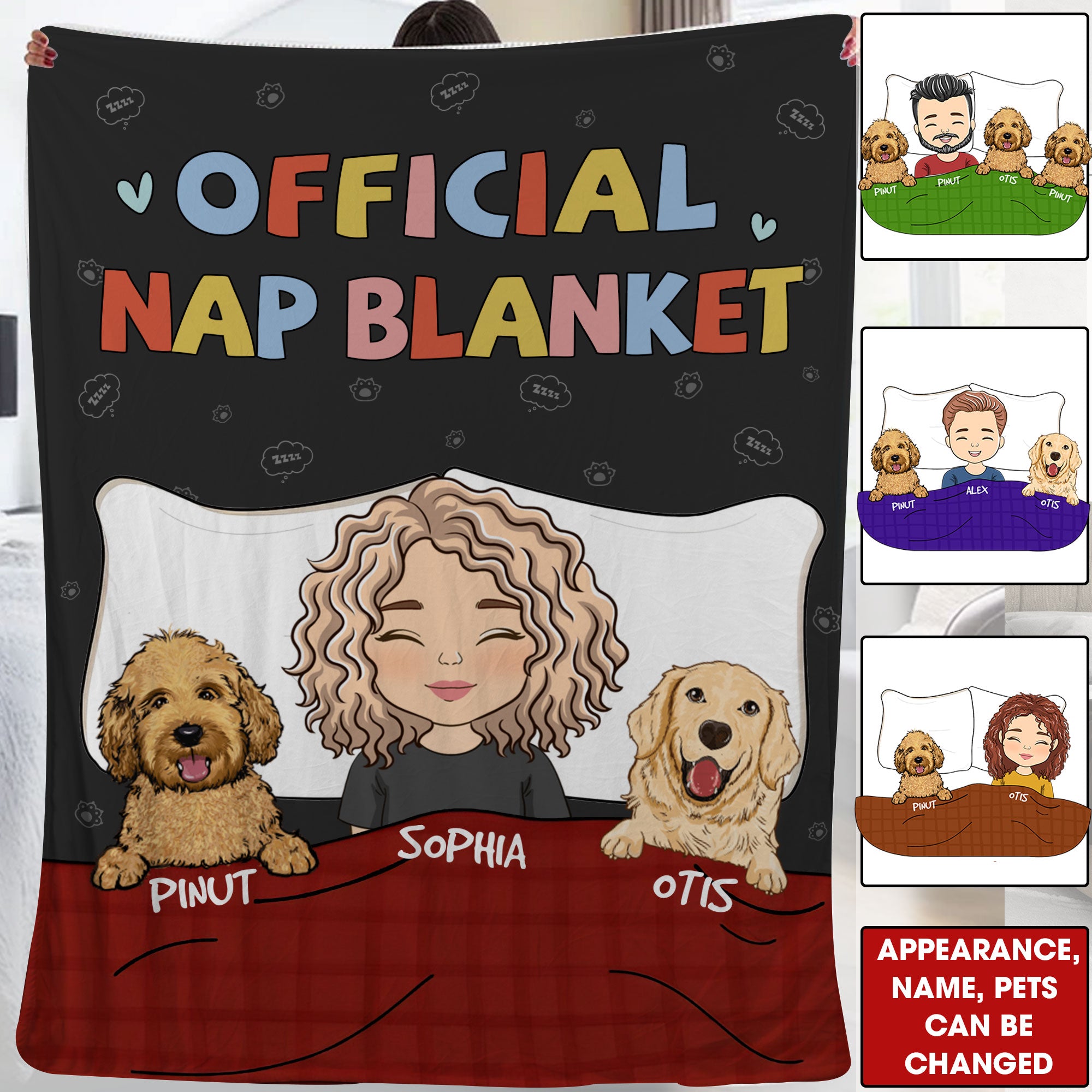 Official Nap Blanket, Custom Blanket, Personalized Fleece Blanket - Gift For Pet Lover, Christmas Gift