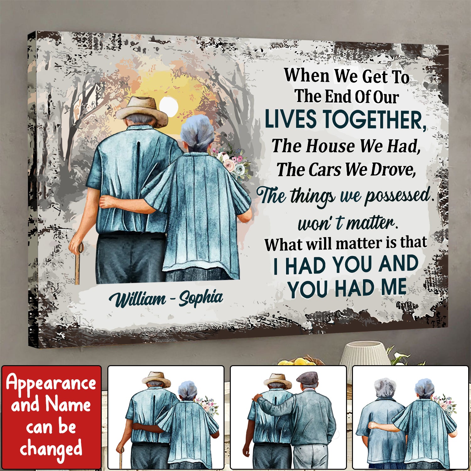 Our Lives Together - Personalized Appearances And Texts Canvas - Family Decor, Couple Gift