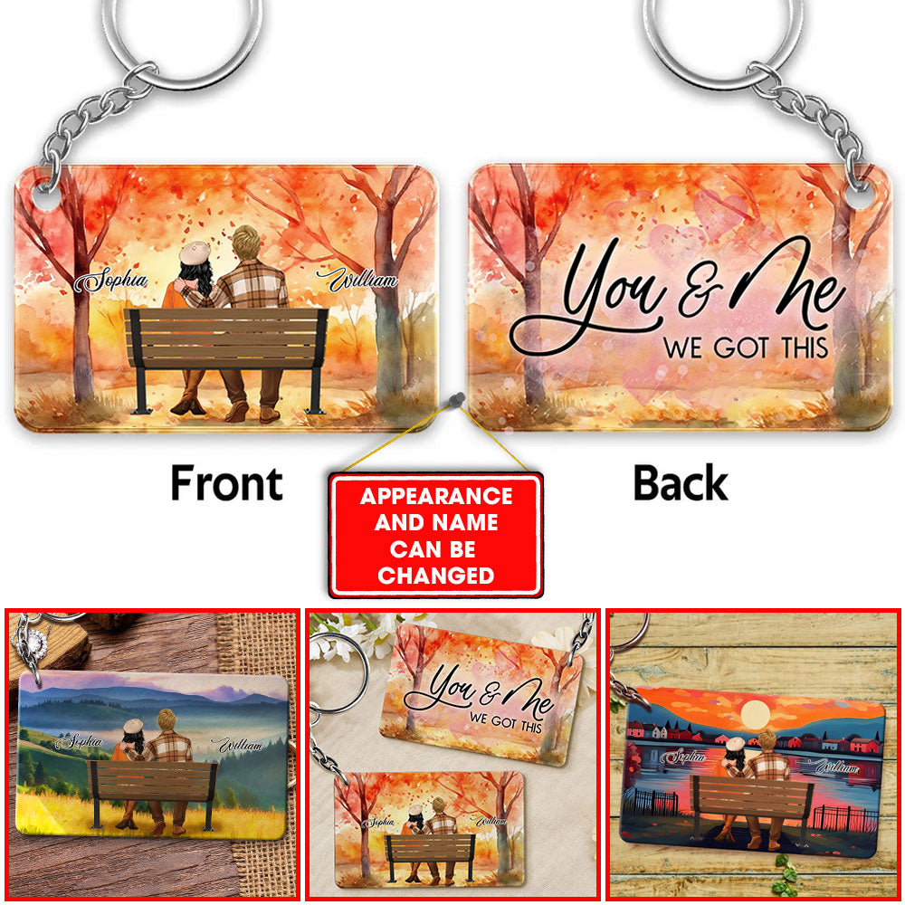 You And Me We Got This - Custom Appearance  And Name - Personalized Acrylic Keychain - Gift For Couple, Family