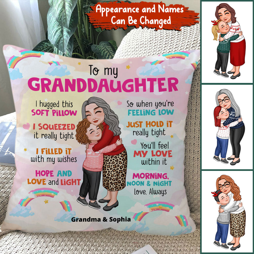 To My Grandkid Morning Noon And Night Love Always - Personalized Pillow, Gift For Family