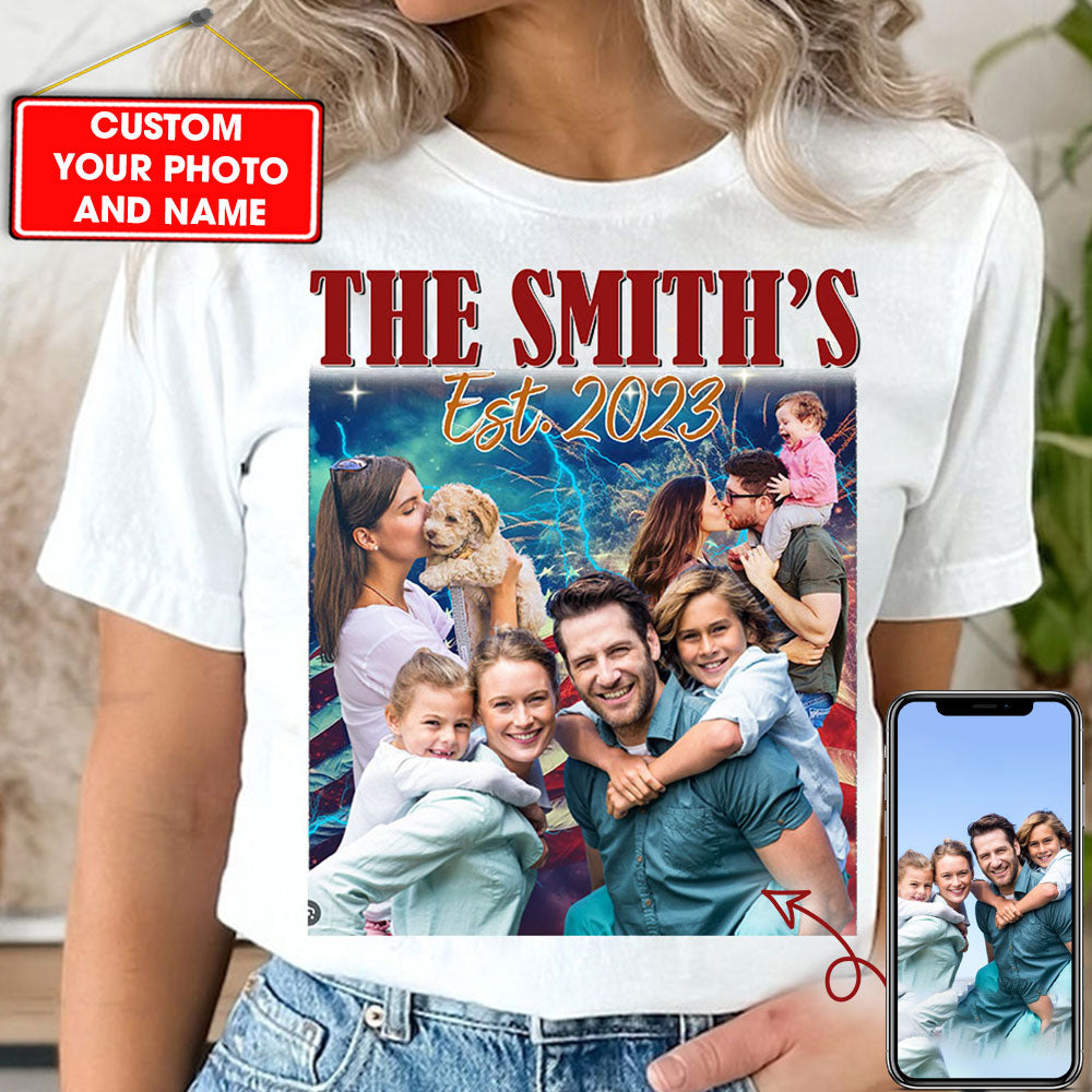 Custom Photo And Text - Personalized Hoodie - Family Gift
