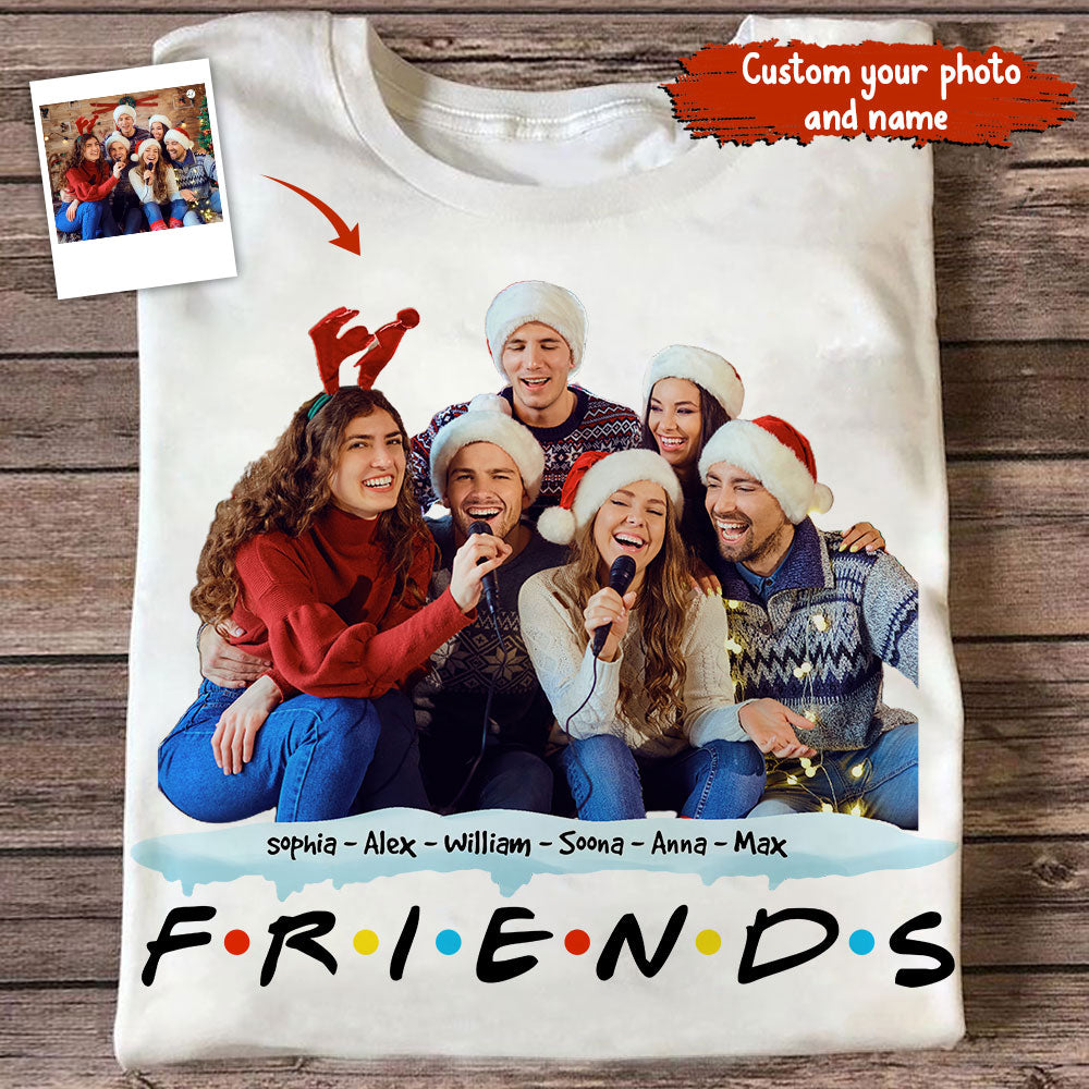 F.R.I.E.N.D - Custom Photo And Names - Personalized T-Shirt - Gift For Best Friend