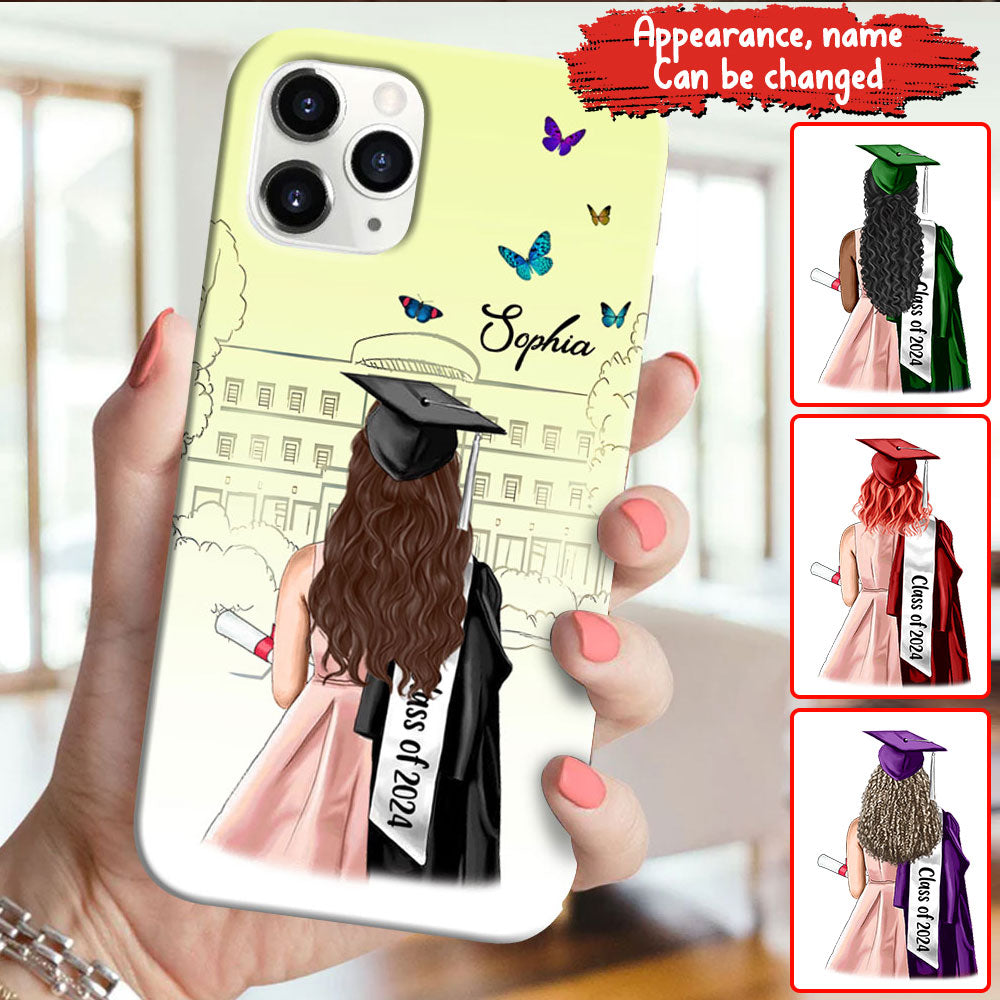 Graduation Custom Appearance And Texts Graduation Phone Case - Personalized Phone Case, Gift For Graduation
