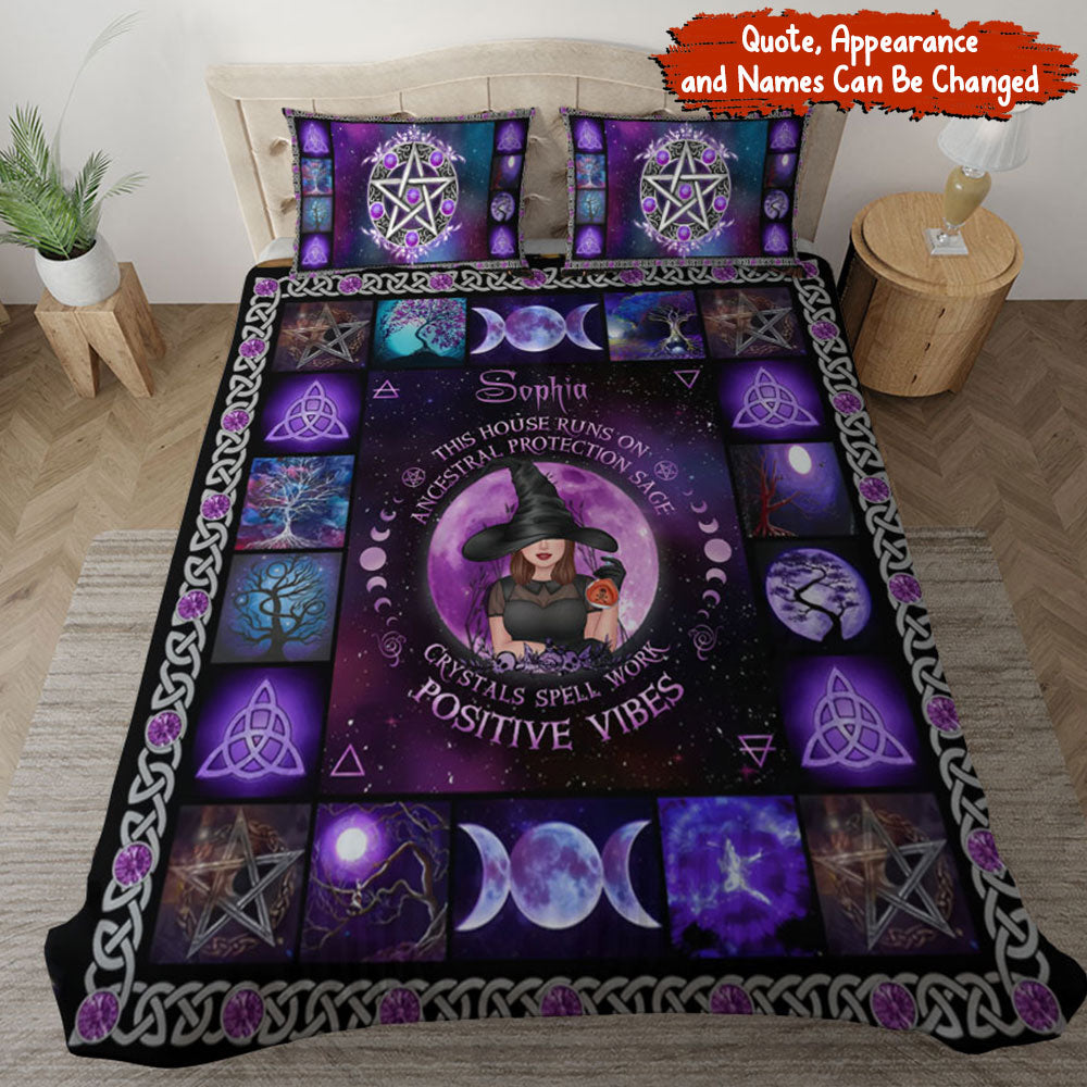 Halloween Gift Idea For Witch Lovers - Earth My Body Water My Blood Air My Breath Fire My Spirit - Personalized Bedding Set, Halloween Gift