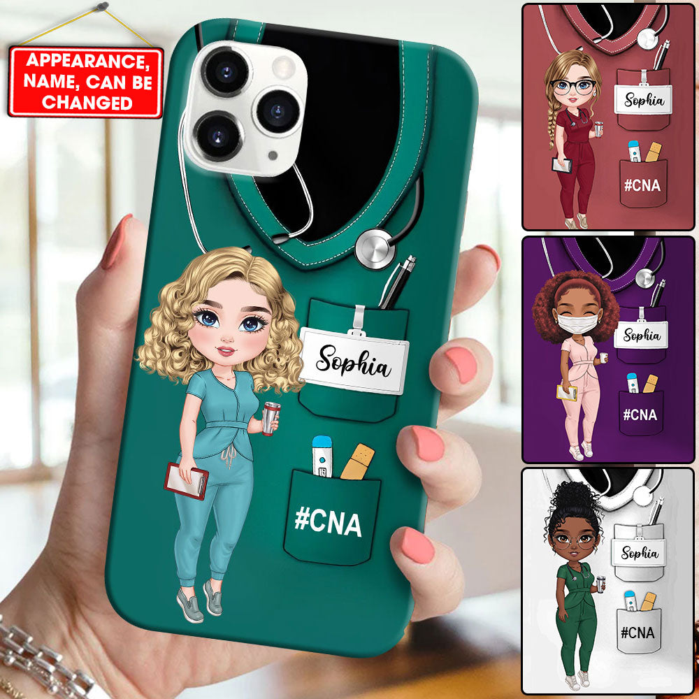 Nurse Life Pretty Doll Nurse - Custom Appearance And Names - Personalized Phone Case