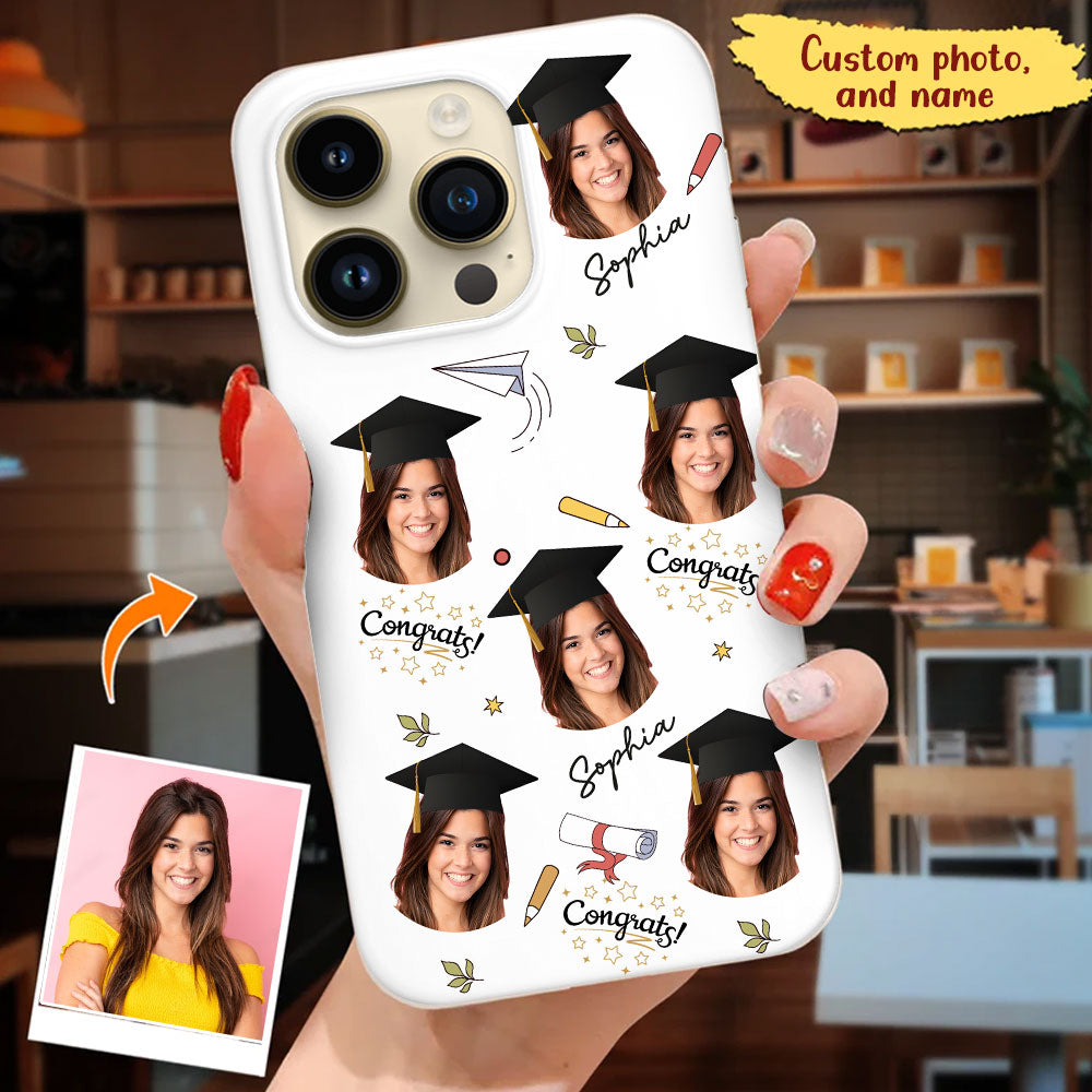 Custom Photo And Name Graduation Phone Case - Personalized Phone Case, Graduation Gift