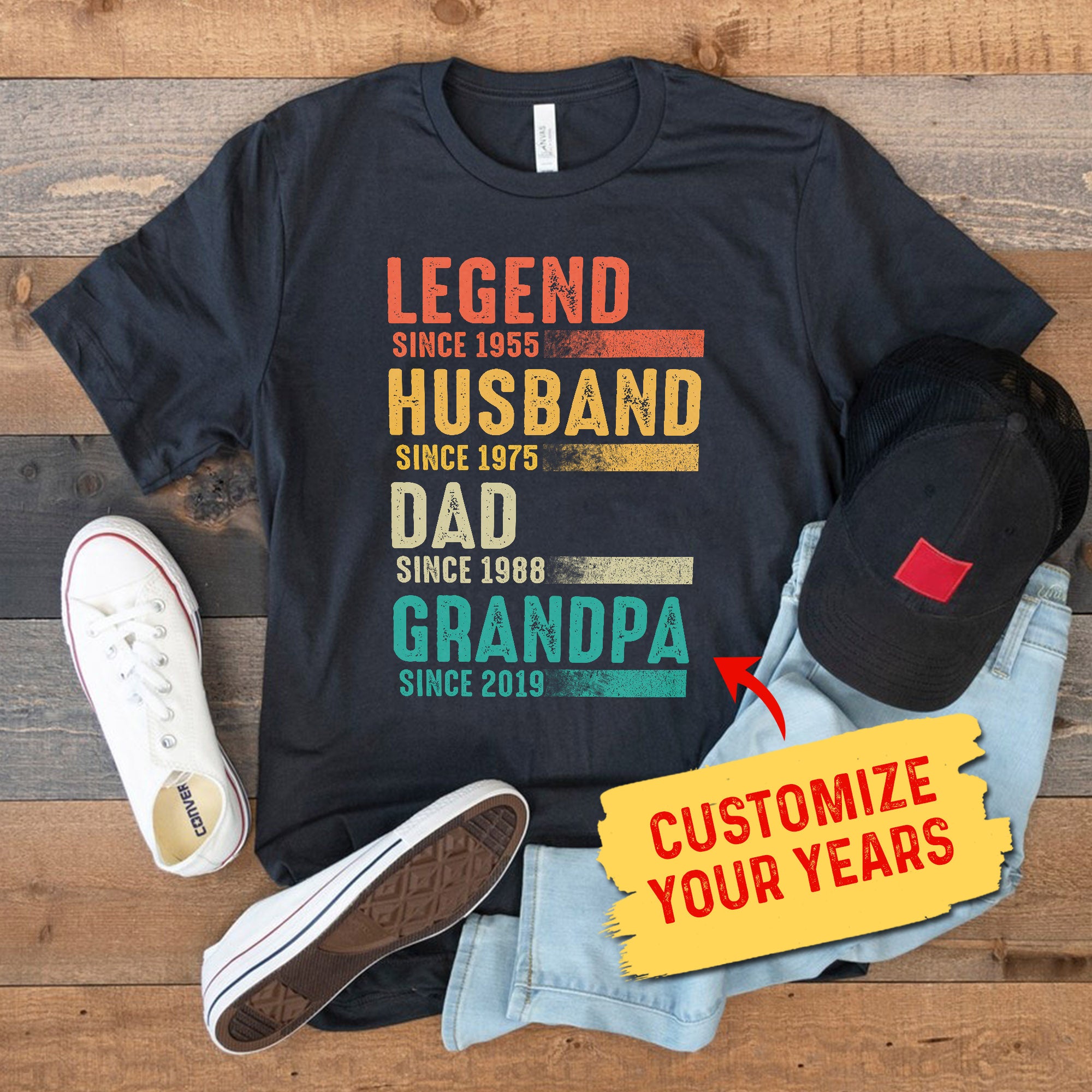 Personalized Legend Husband Dad T-Shirt - Father Gift - Gift For Dad