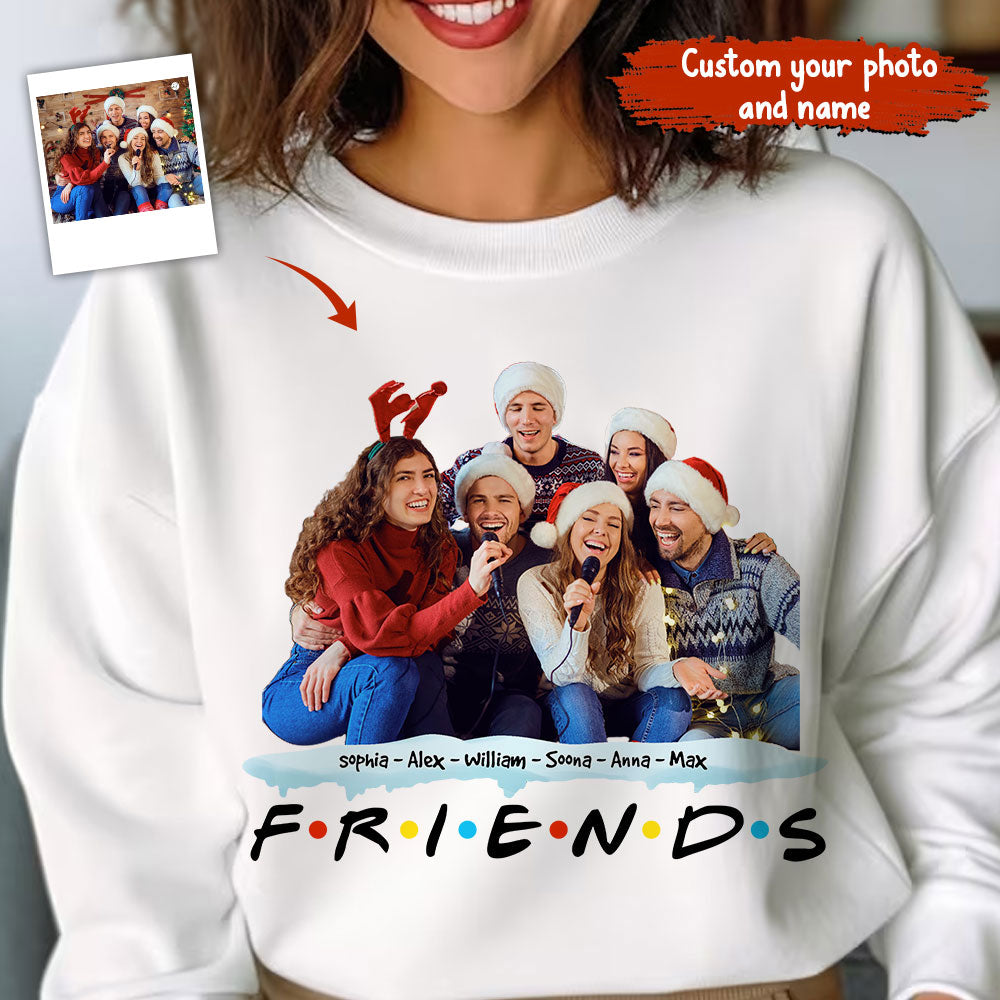 F.R.I.E.N.D - Custom Photo And Names - Personalized Sweatshirt - Gift For Best Friend