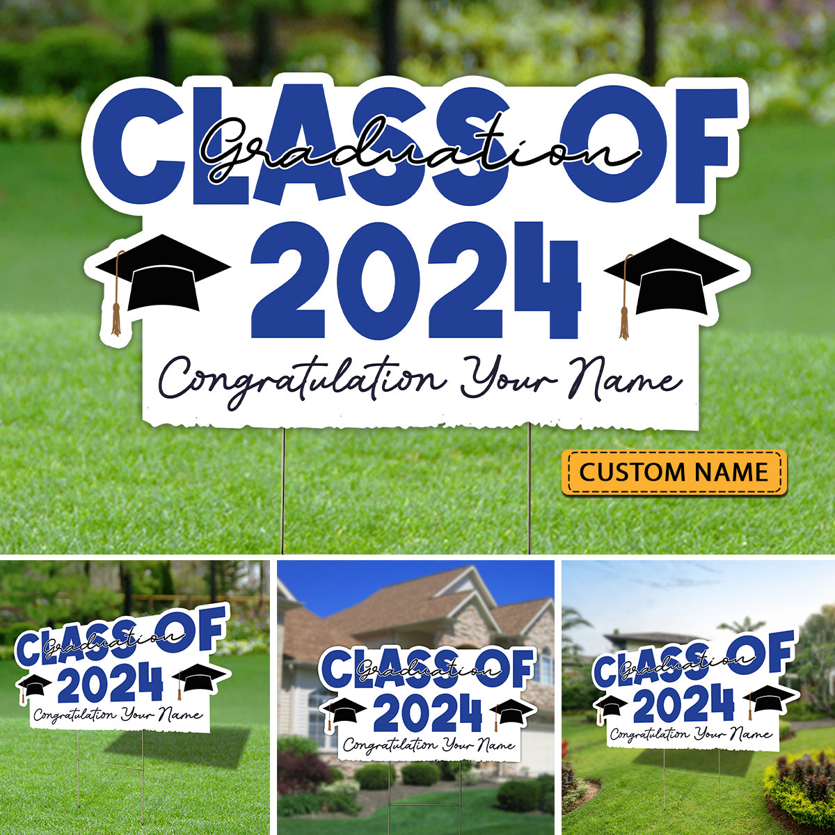 Class Of 2024 Congratulations, Custom Your Name, Personalized Lawn Sign, Yard Sign, Gift For Graduation