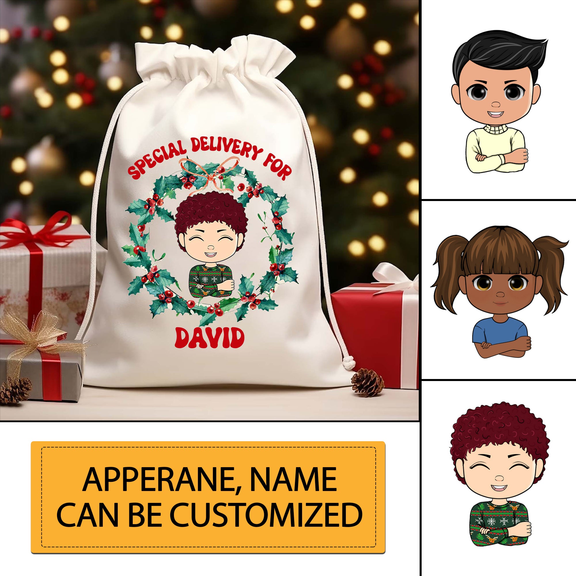 Special Delivery For Christmas Kid - Personalized String Bag, Christmas Gift, Gift For Family