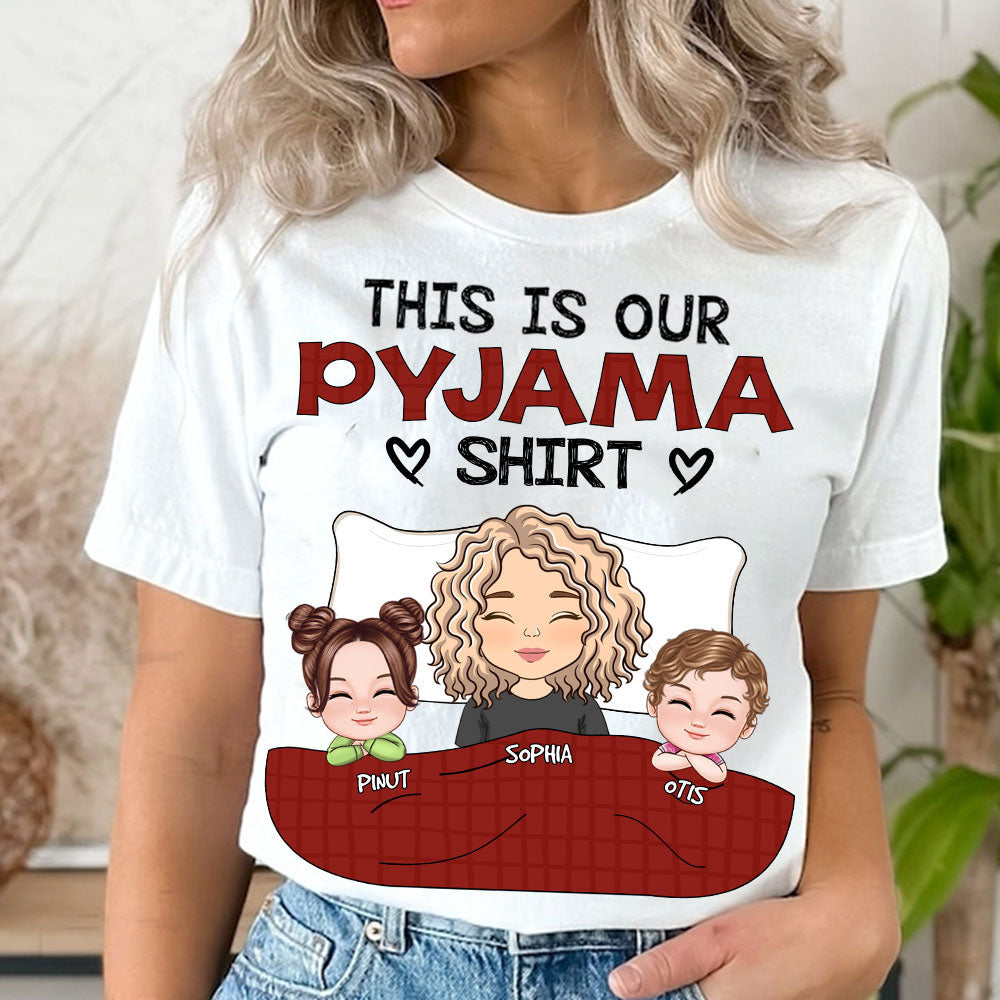 This Is Our Pyjama Shirt- Custom Appearances And Names - Personalized T-Shirt - Gift For Family