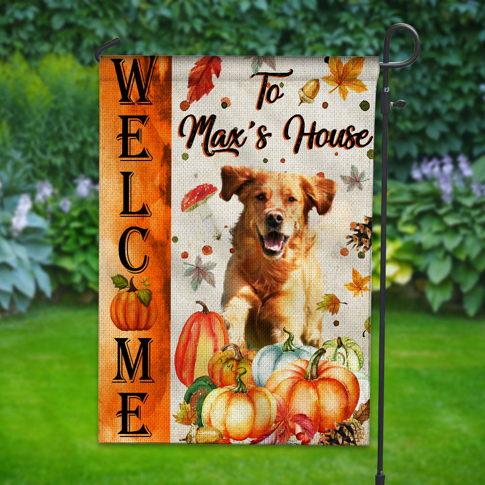 Welcome To My House - Personalized Photo Dog Garden Flag, Gift For Pet Lovers
