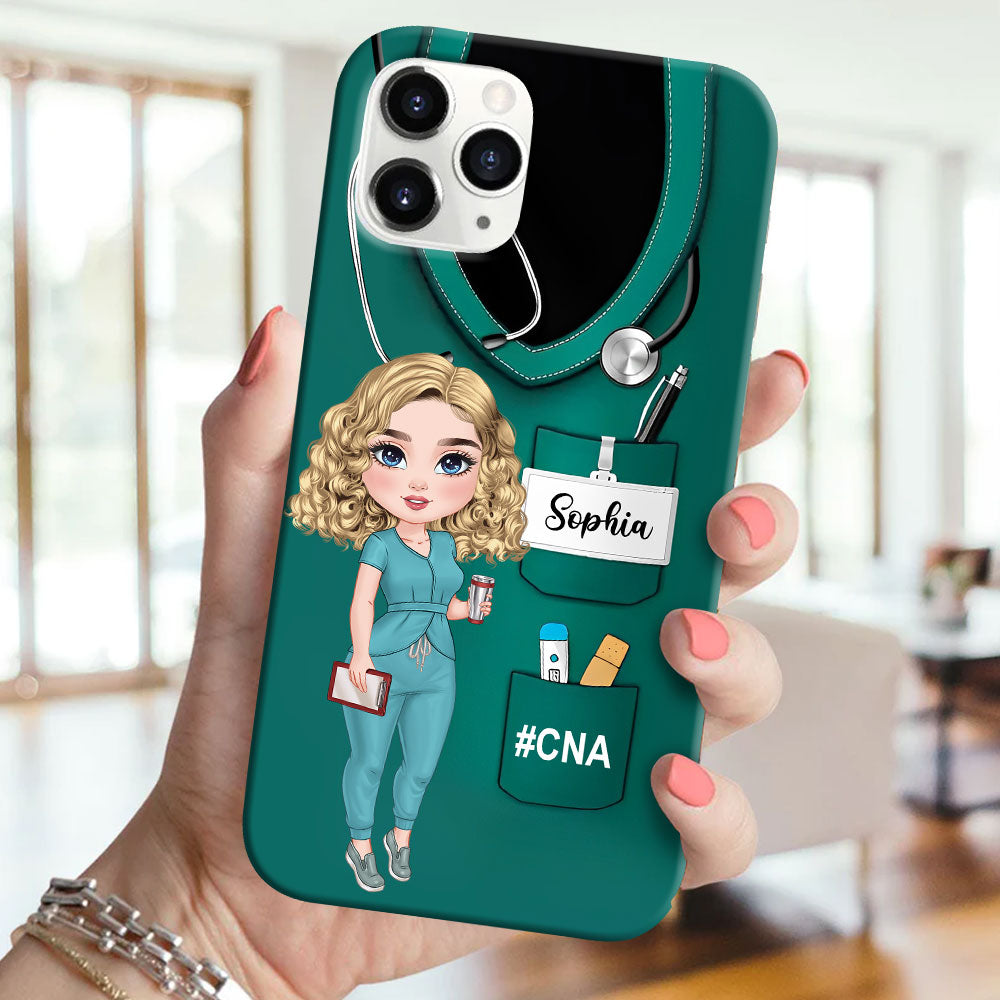 Nurse Life Pretty Doll Nurse - Custom Appearance And Names - Personalized Phone Case