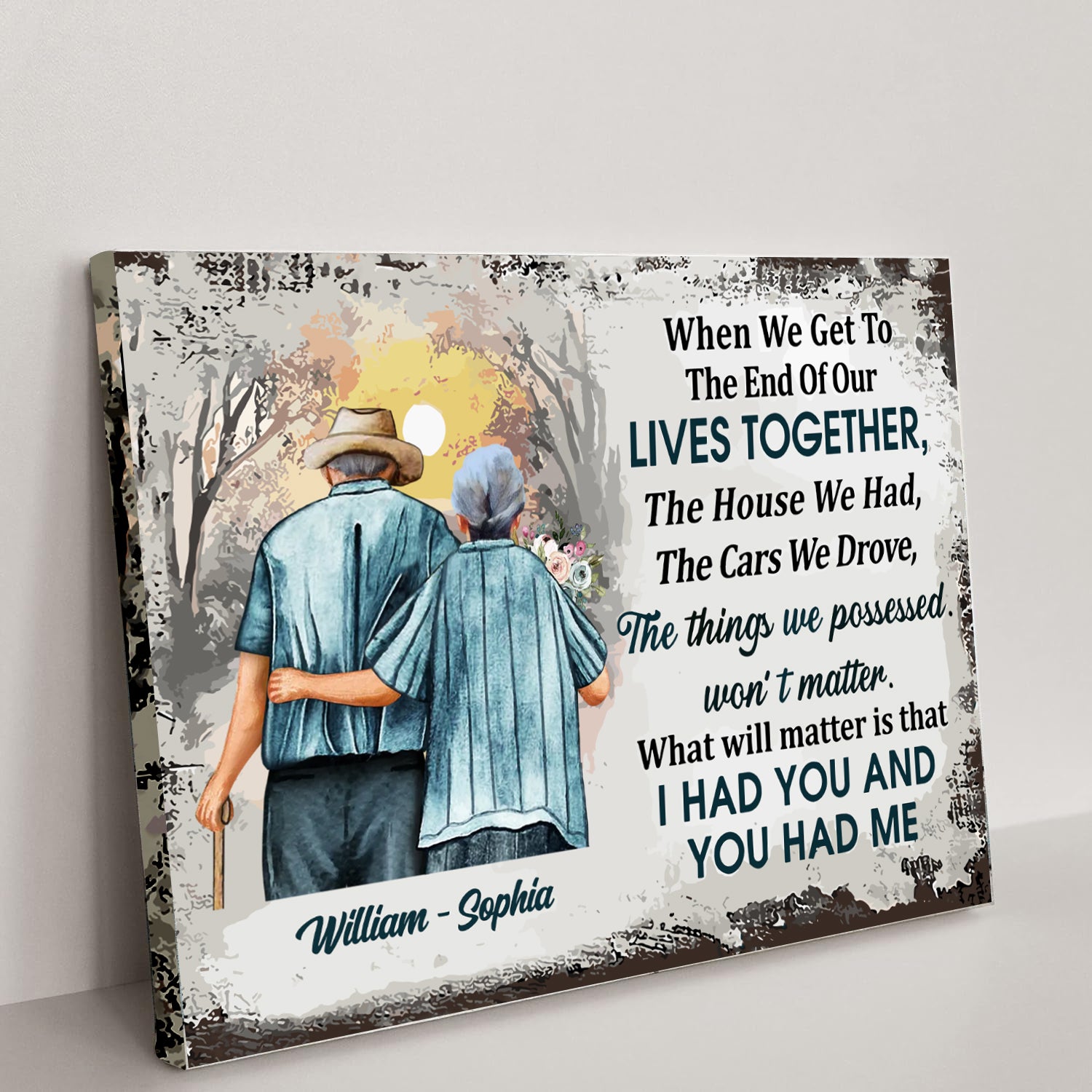 Our Lives Together - Personalized Appearances And Texts Canvas - Family Decor, Couple Gift