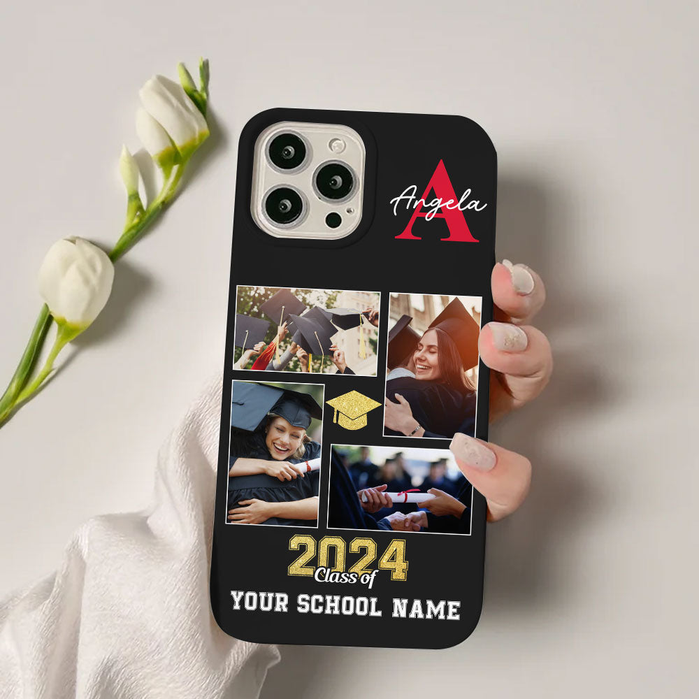 Graduation Custom Texts And 4 Photos Graduation Phone Case - Personalized Phone Case, Gift For Graduation