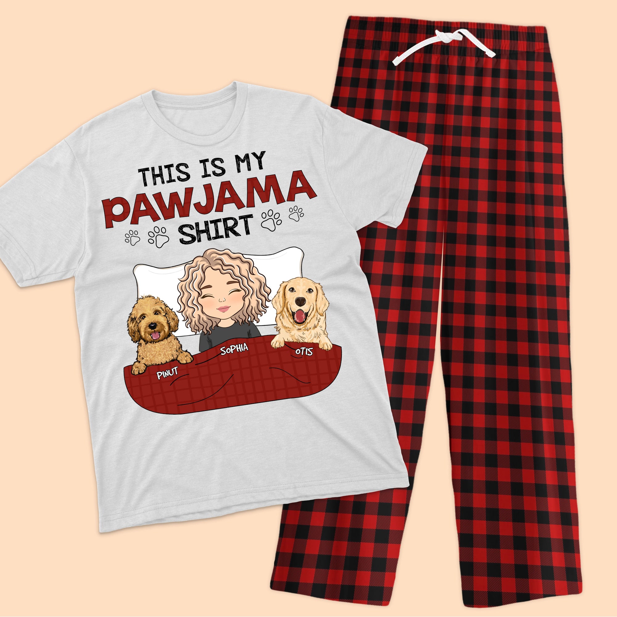This My Pawjama Shirt - Custom Appearance And Name - Personalized Pajamas Long Pants