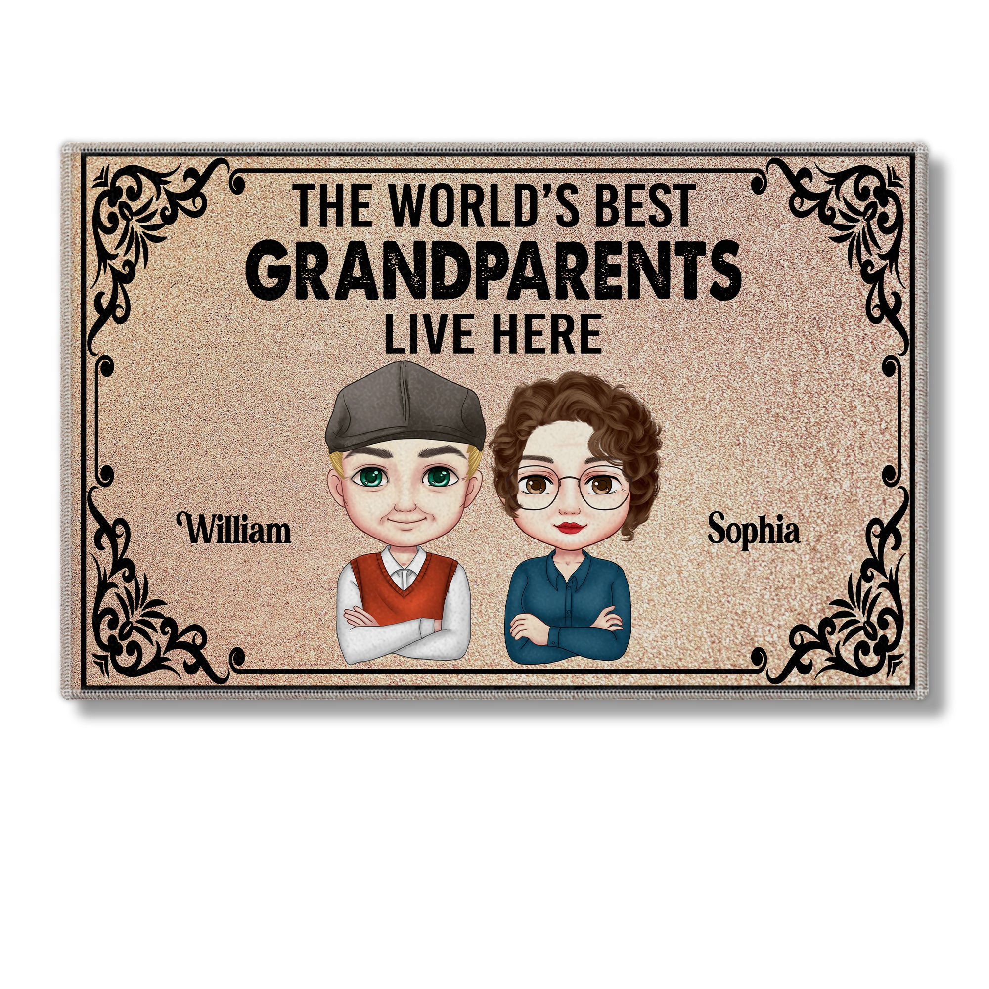 The Best Of The World Lives Here - Custom Appearances And Names - Personalized Doormat - Family Gift