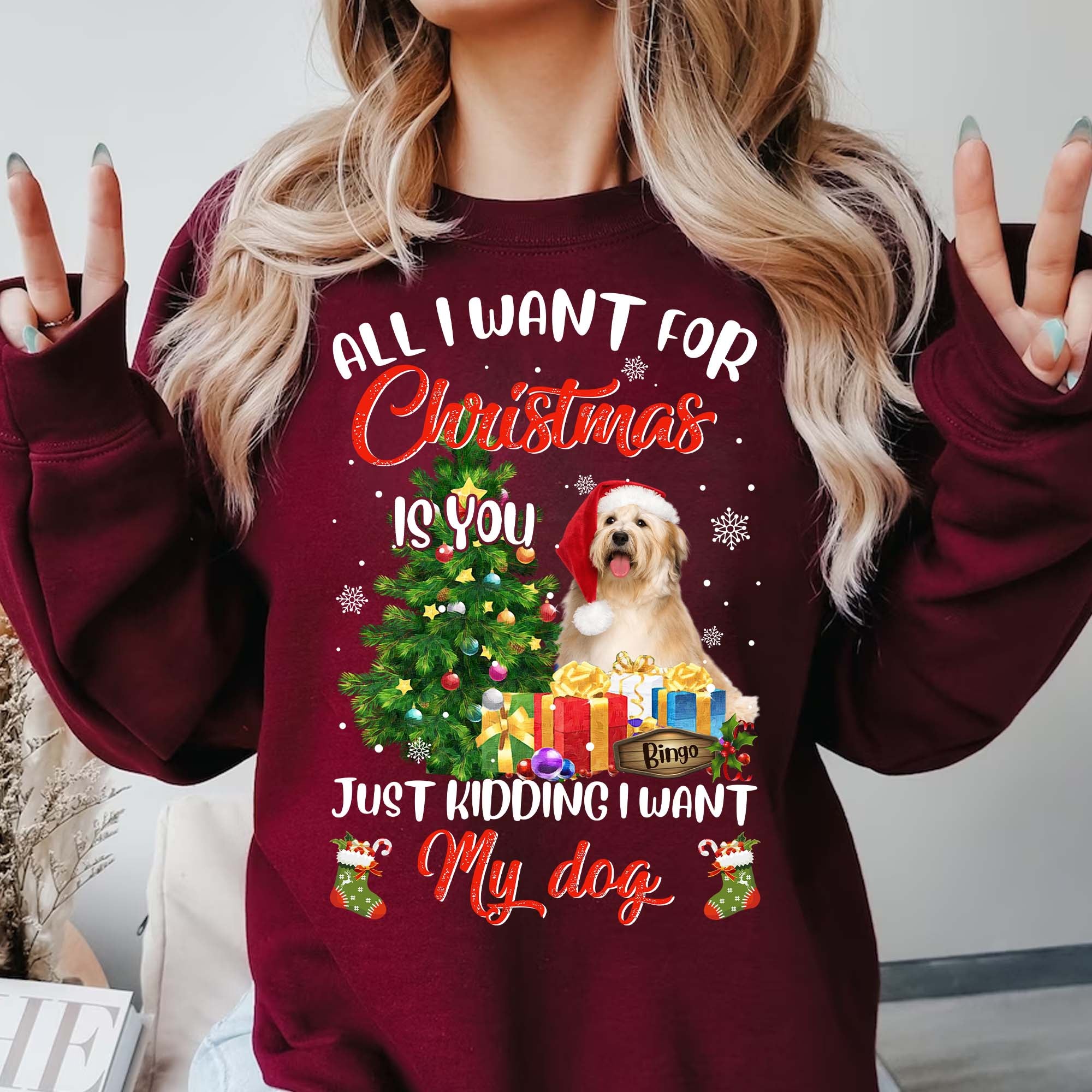 All I Want For Christmas Is You - Personalized Sweatshirt - Family Gift, Gift For Pet Lover, Xmas Gift