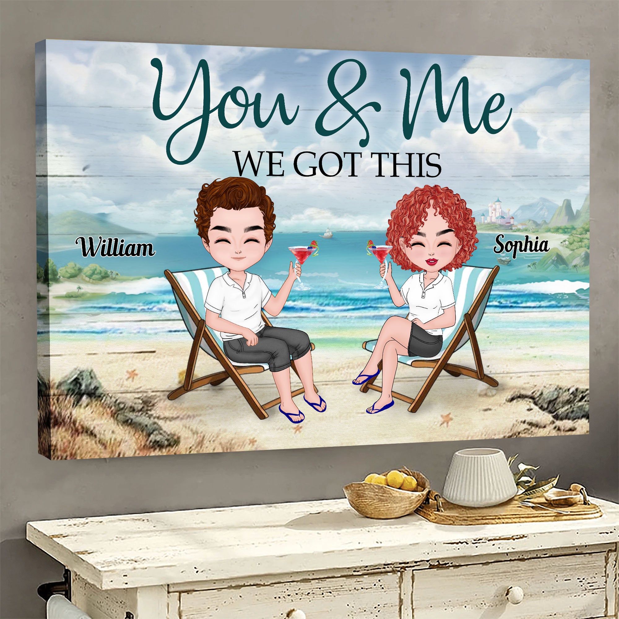 Personalized Couple Poster, We Got This Canvas, Gift For Couple