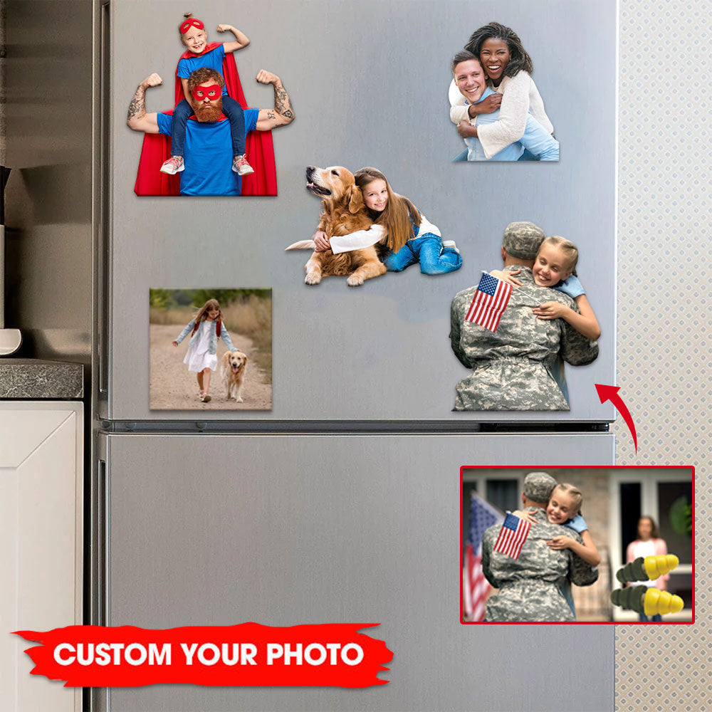 Custom Photo Family Members -  Personalized Family Fridge Magnet