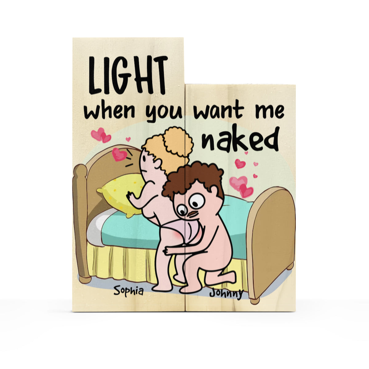 Light When You Want Me Naked, Personalized Candle Holder, Gift For Couple