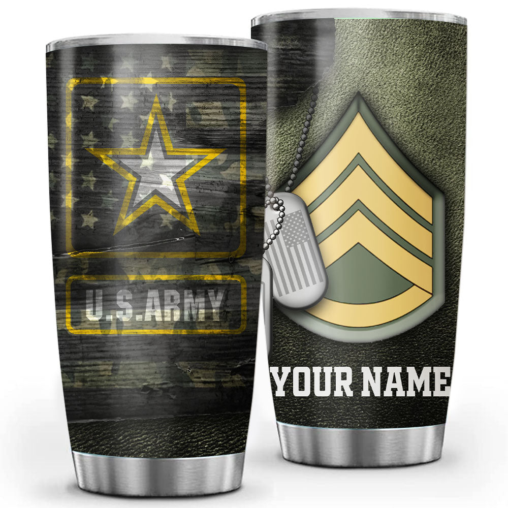 United States Army - Personalized Veteran Tumbler, Gift For Veteran