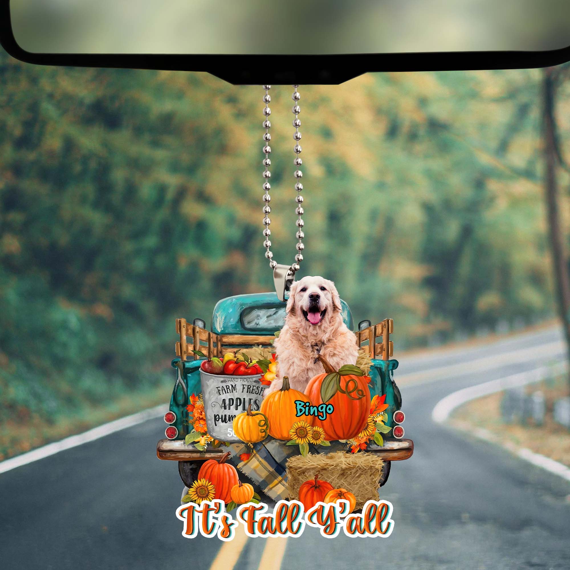 It's Fall Y'all, Custom Photo And Name, Personalized Acrylic Ornament