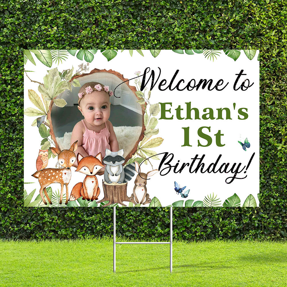 Personalized Baby Birthday Lawn Sign, Welcome To Baby Birthday, Gift For Birthday