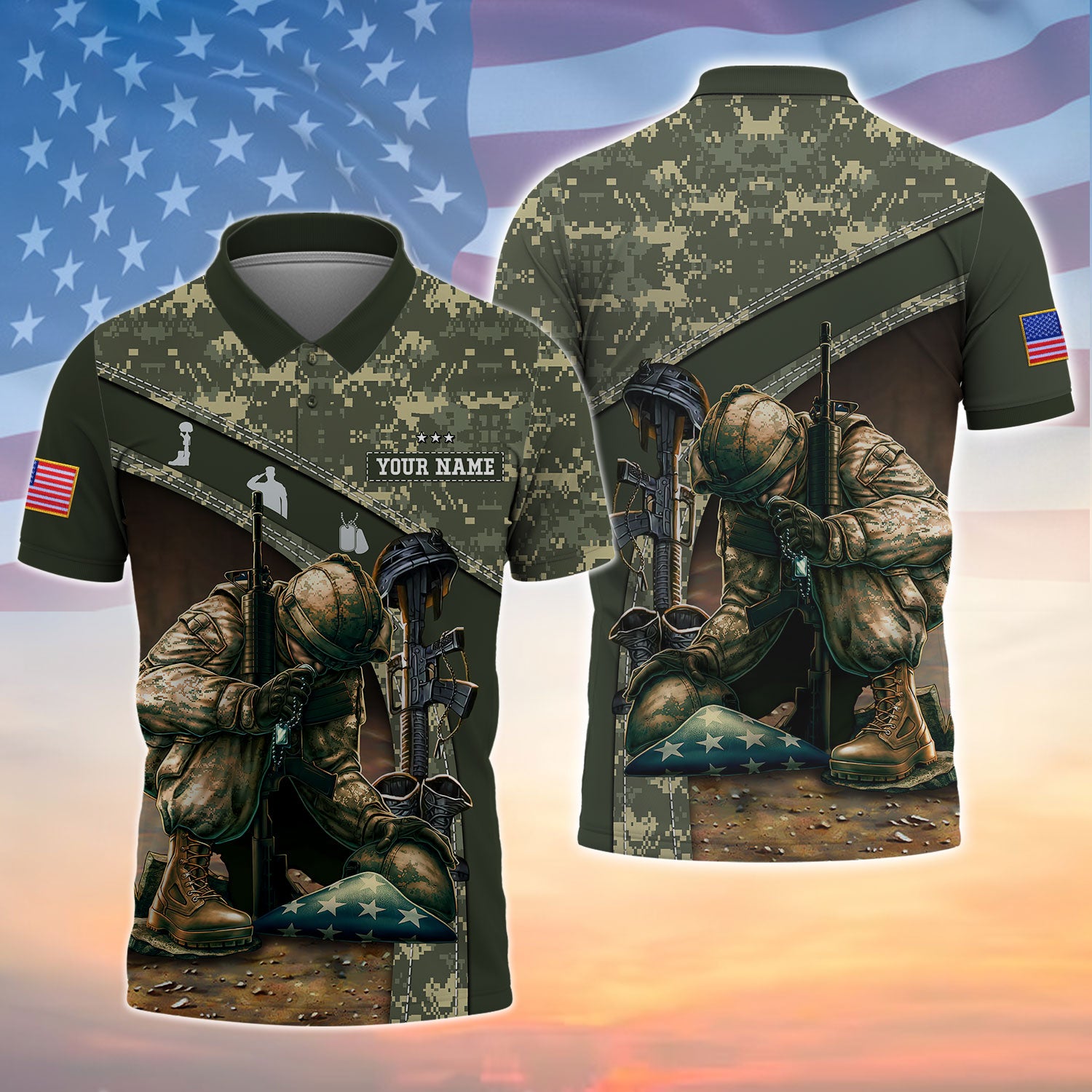 A Hero - Customized U.S. Veteran Polo Shirt, Gift For Veterans