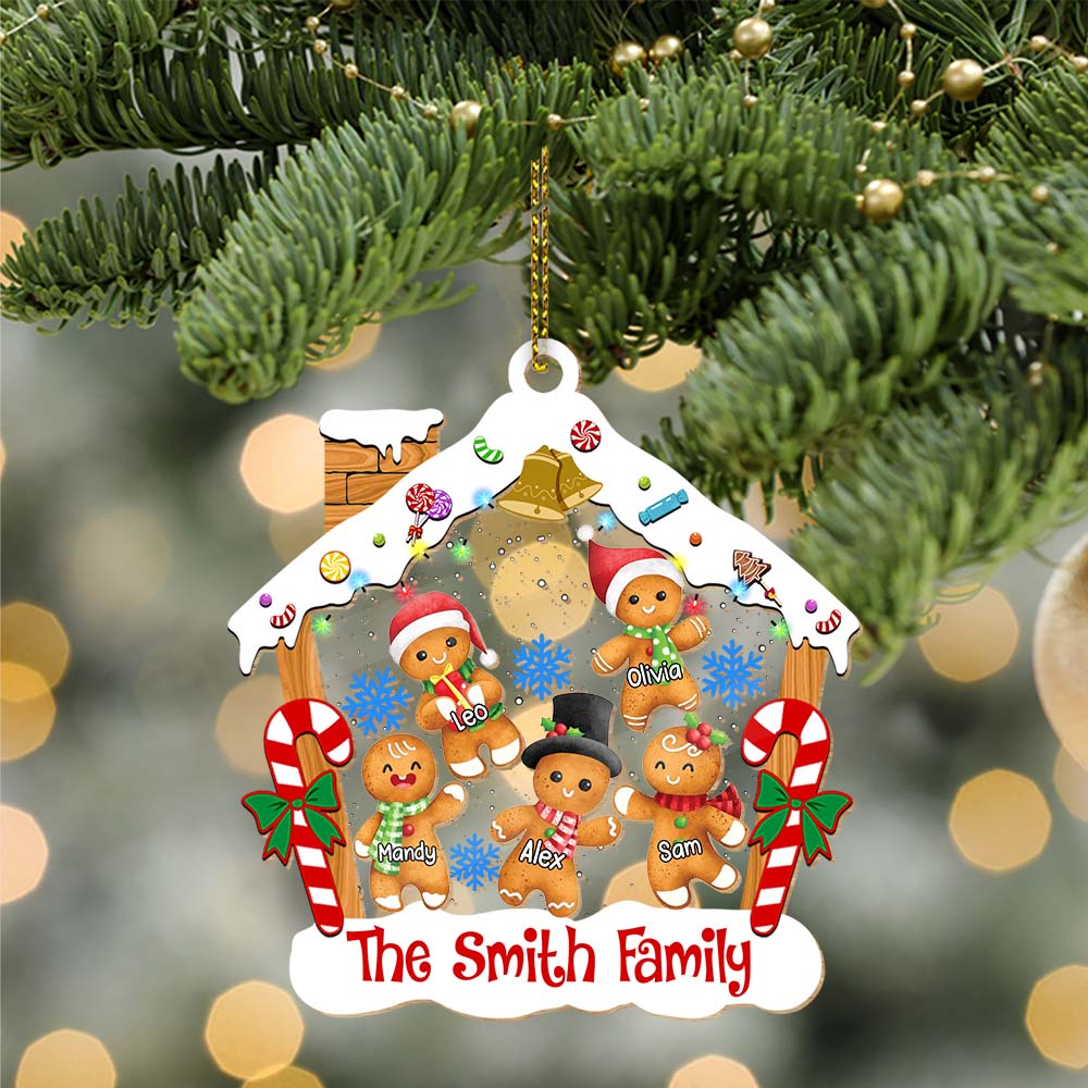 Personalized Ornament - Christmas Cakes Family - Christmas Gift For Family - Custom Shaker Ornament