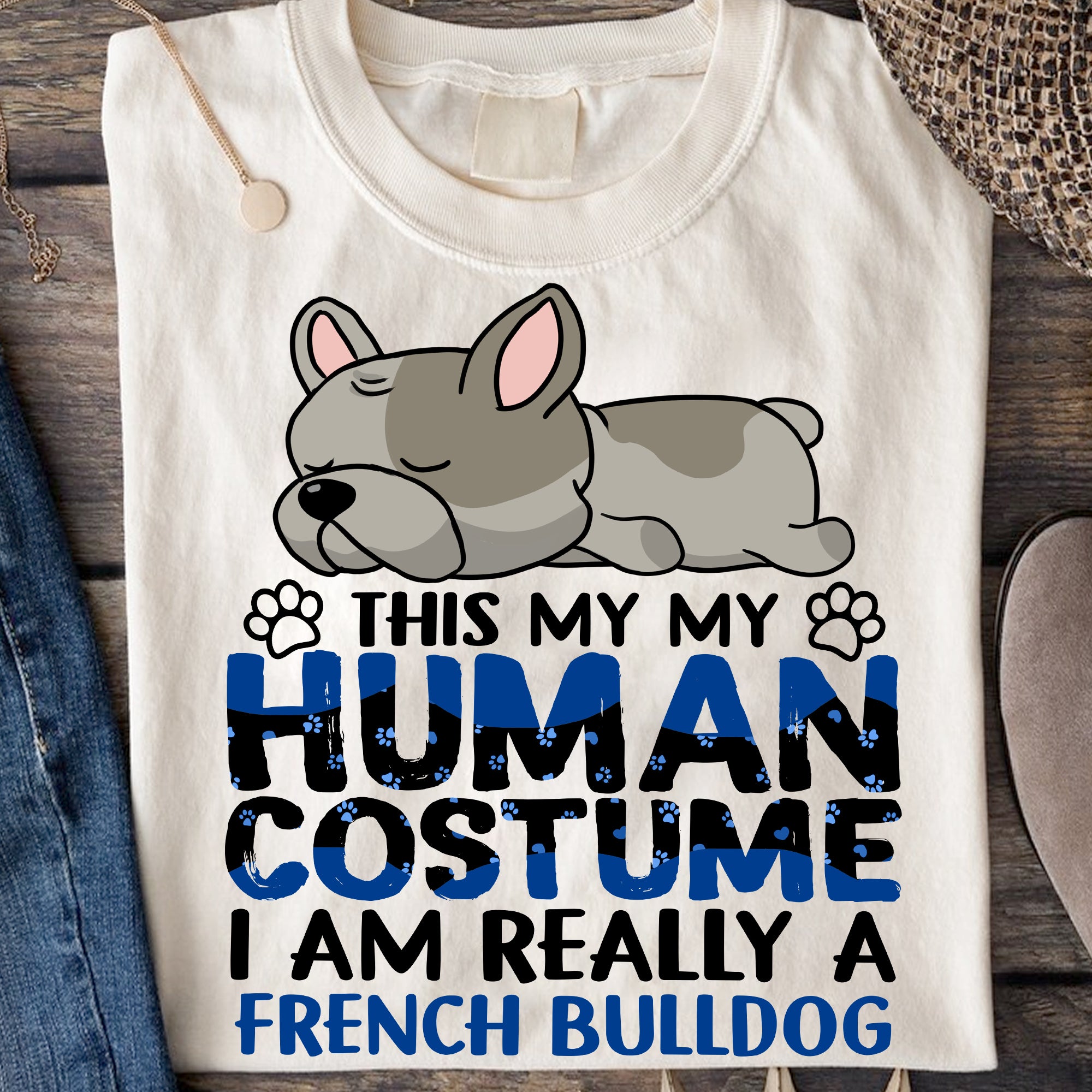 This Is My Human Costume Shirt- Custom Dog And Name - Personalized T-Shirt - Gift For Dog Lovers