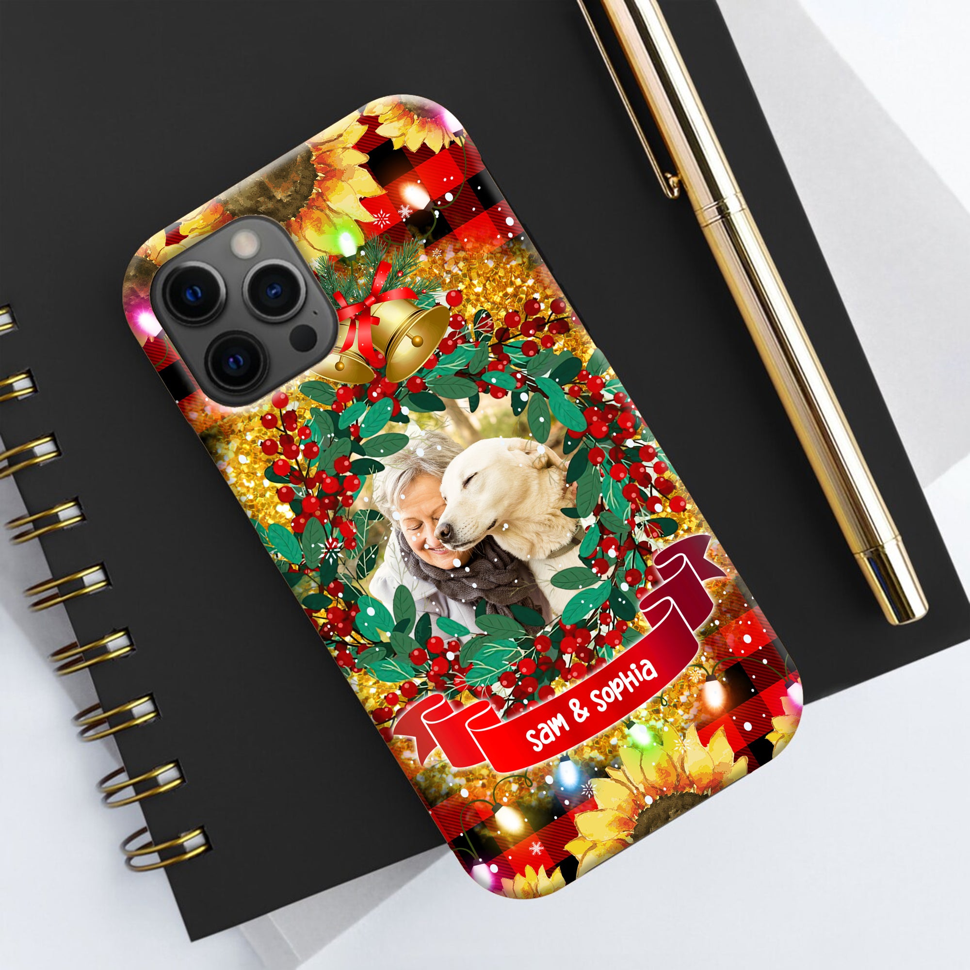 Merry Christmas - Custom Photo And Name - Personalized Phone Case, Christmas Gift, Family Gift, Memorial Gift