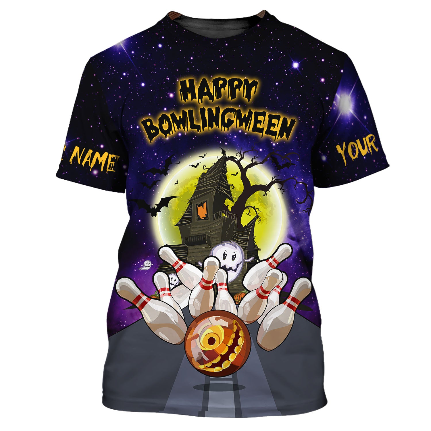 Happy Bowlingween - Custom Name - Personalized Halloween 3D Shirt, Halloween Gift, Bowling Lover
