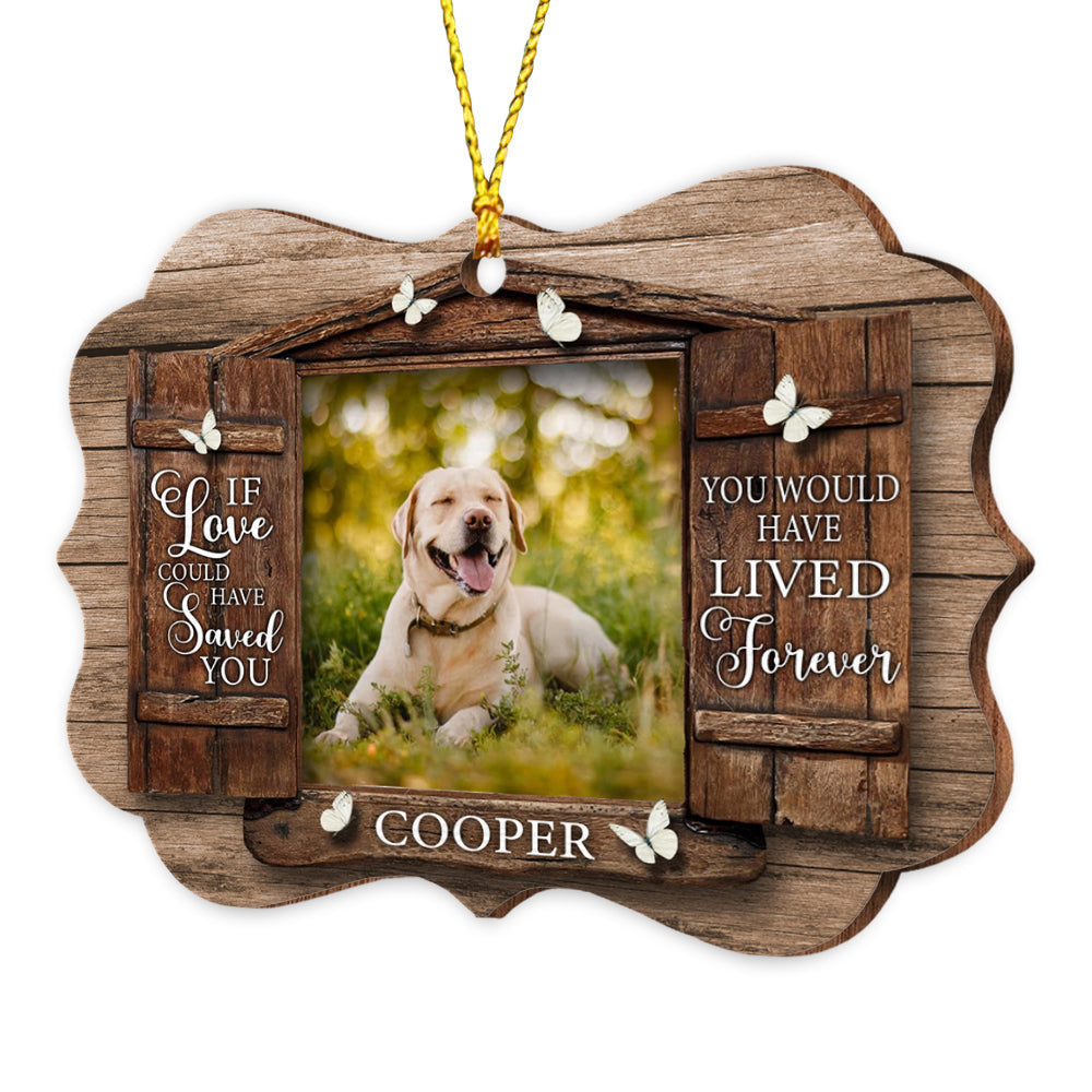 Forever Loved, Never Forgotten - Personalized Custom Shaped Wooden Memorial Ornament - Gift For Pet Lover, Memorial Gift