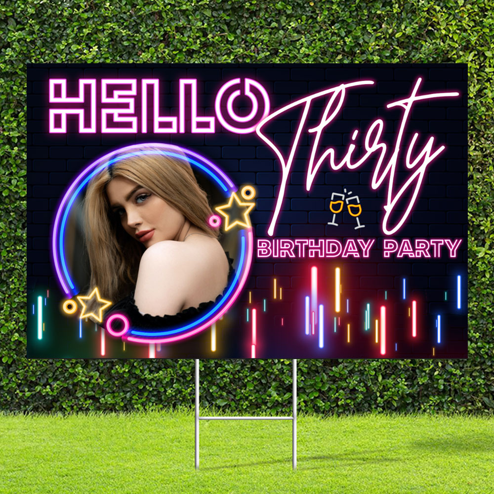 Personalized Birthday Lawn Sign, Hello Birthday Party , Gift For Birthday