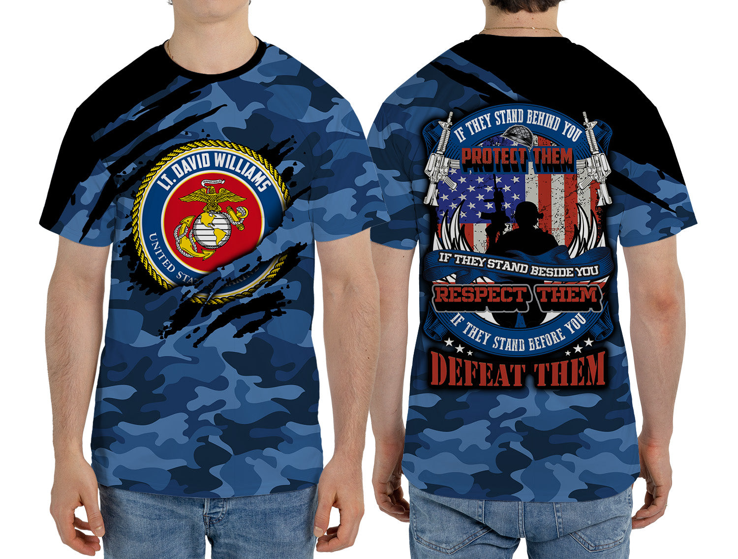 Personalized Veteran Marine Corp T-Shirt, Gift For Veterans