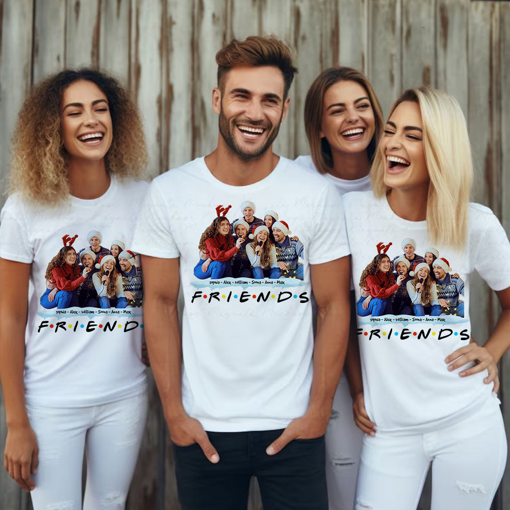 F.R.I.E.N.D - Custom Photo And Names - Personalized T-Shirt - Gift For Best Friend