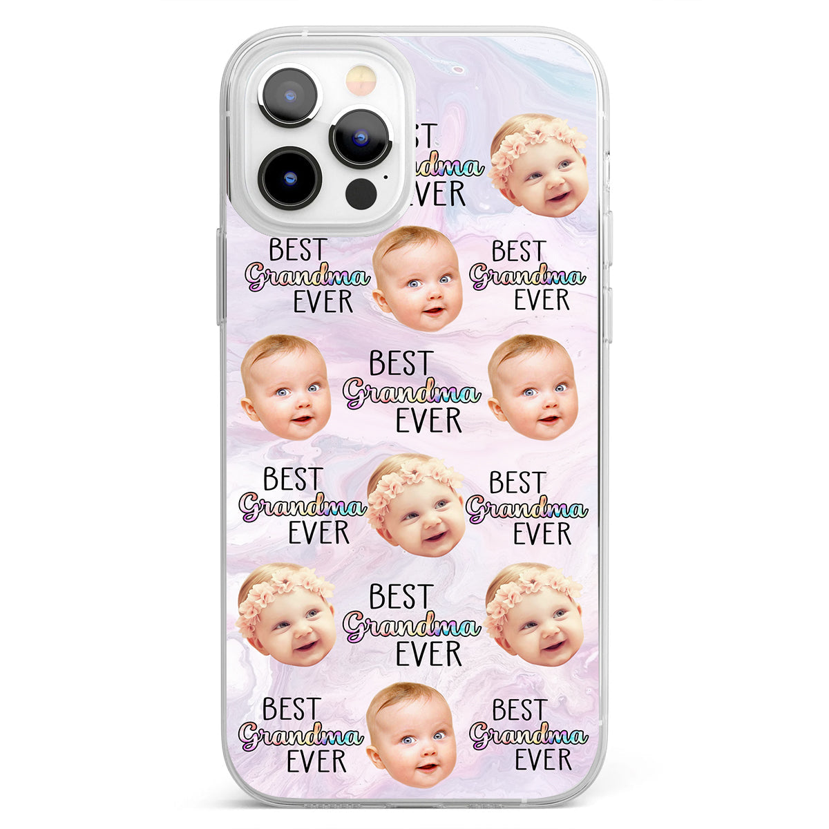 Best Grandma Ever - Custom Photo And Background Color - Personalized Phone Case, Gift For Family