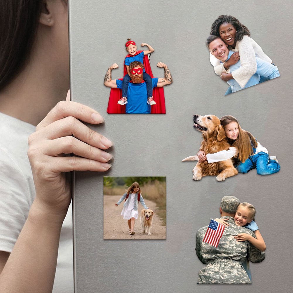 Custom Photo Family Members -  Personalized Family Fridge Magnet