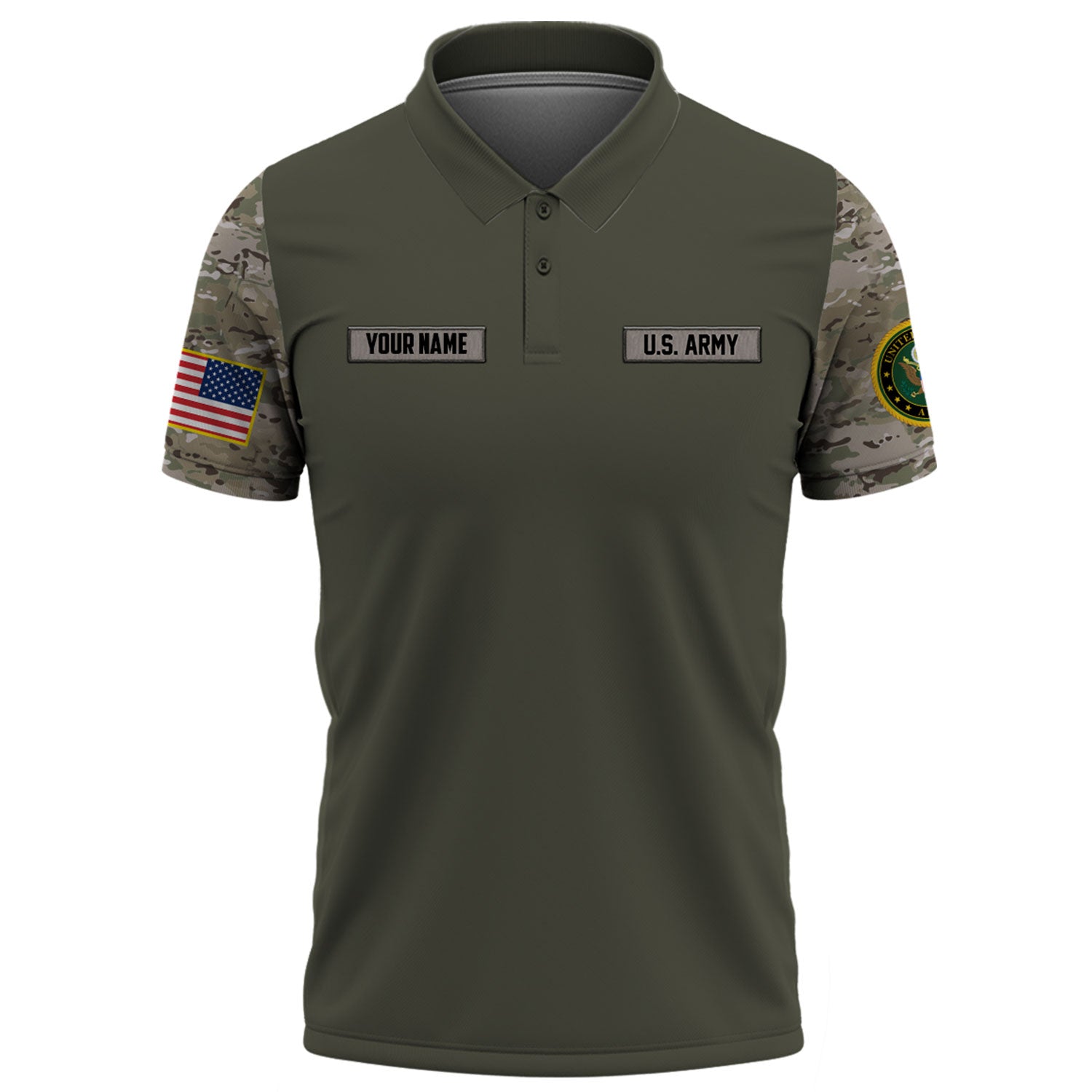 Death Smiles At All Of Us - Only The Veterans Smile Back - Customized U.S. Veteran Polo Shirt, Gift For Veterans