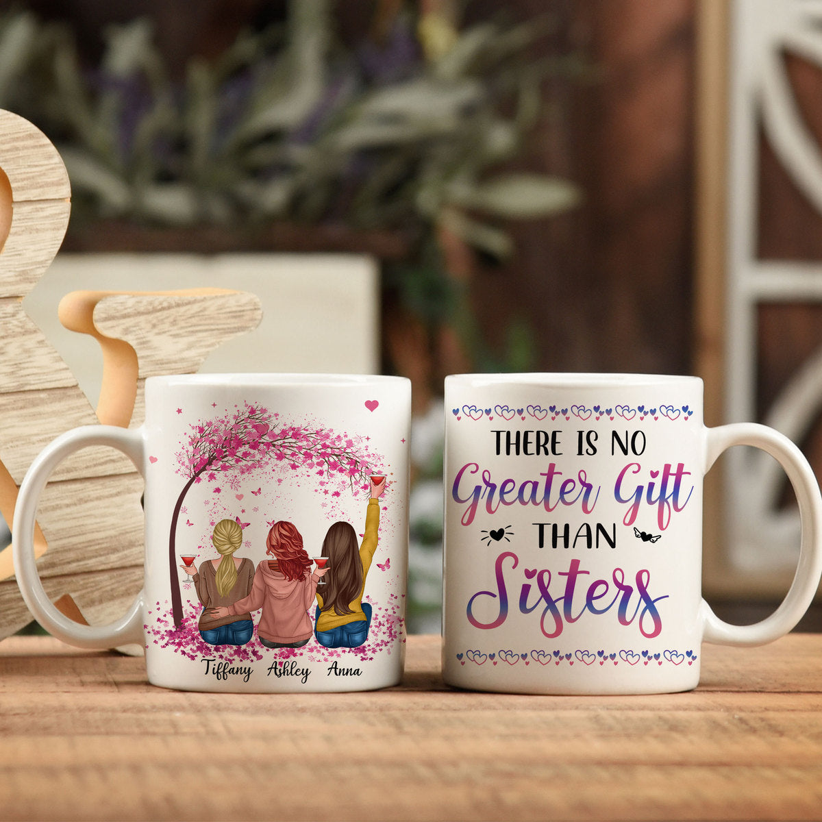 Personalized Sisters Mug, There Is No Better Gift Than Sisters, Gift For Best Friends, Family