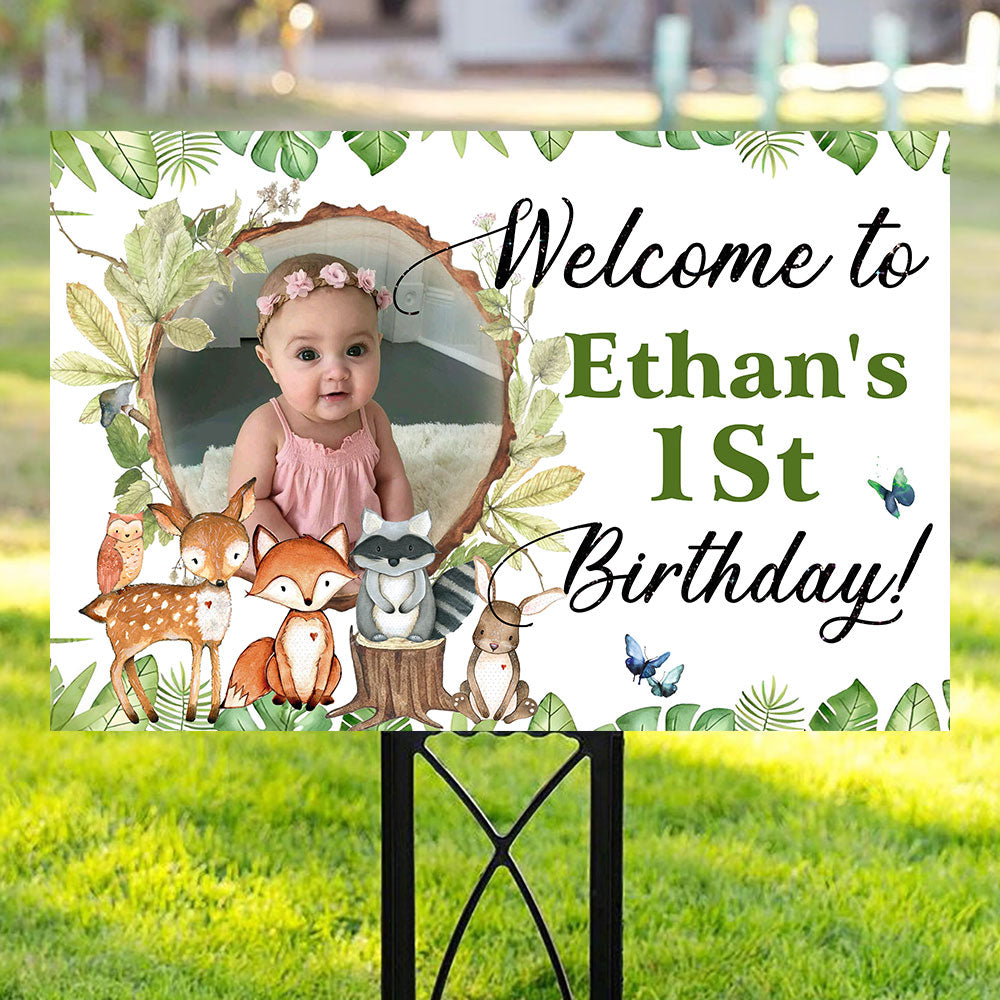 Personalized Baby Birthday Lawn Sign, Welcome To Baby Birthday, Gift For Birthday