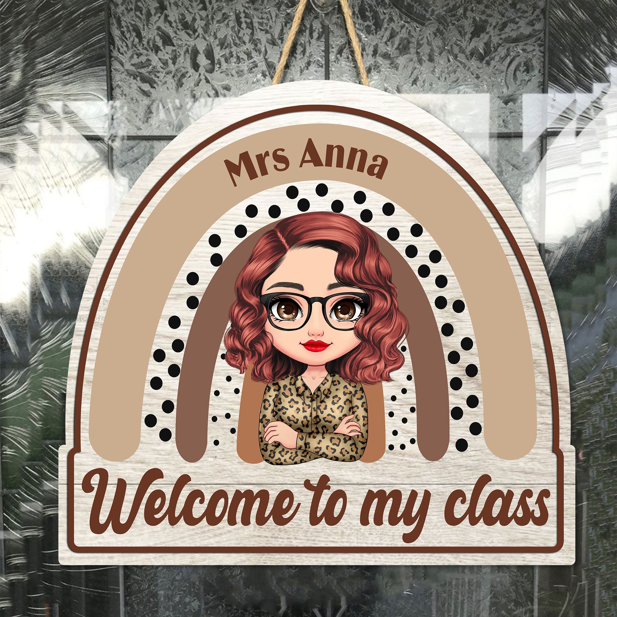 Welcome To My Class - Custom Appearance And Name - Personalized Wooden Door Sign - Back To School
