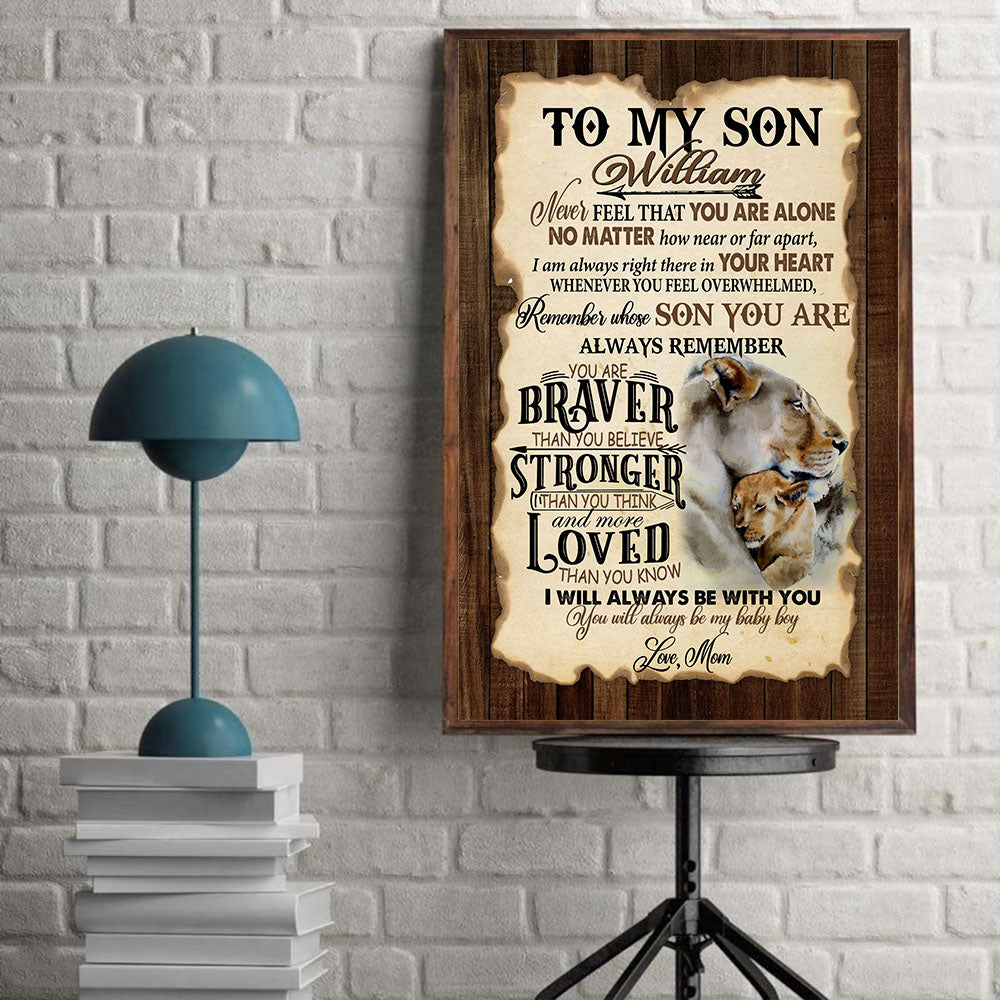 To My Son - You Will Always Be My Baby Boys - Personalized Mom And Son Canvas - Gift For Family