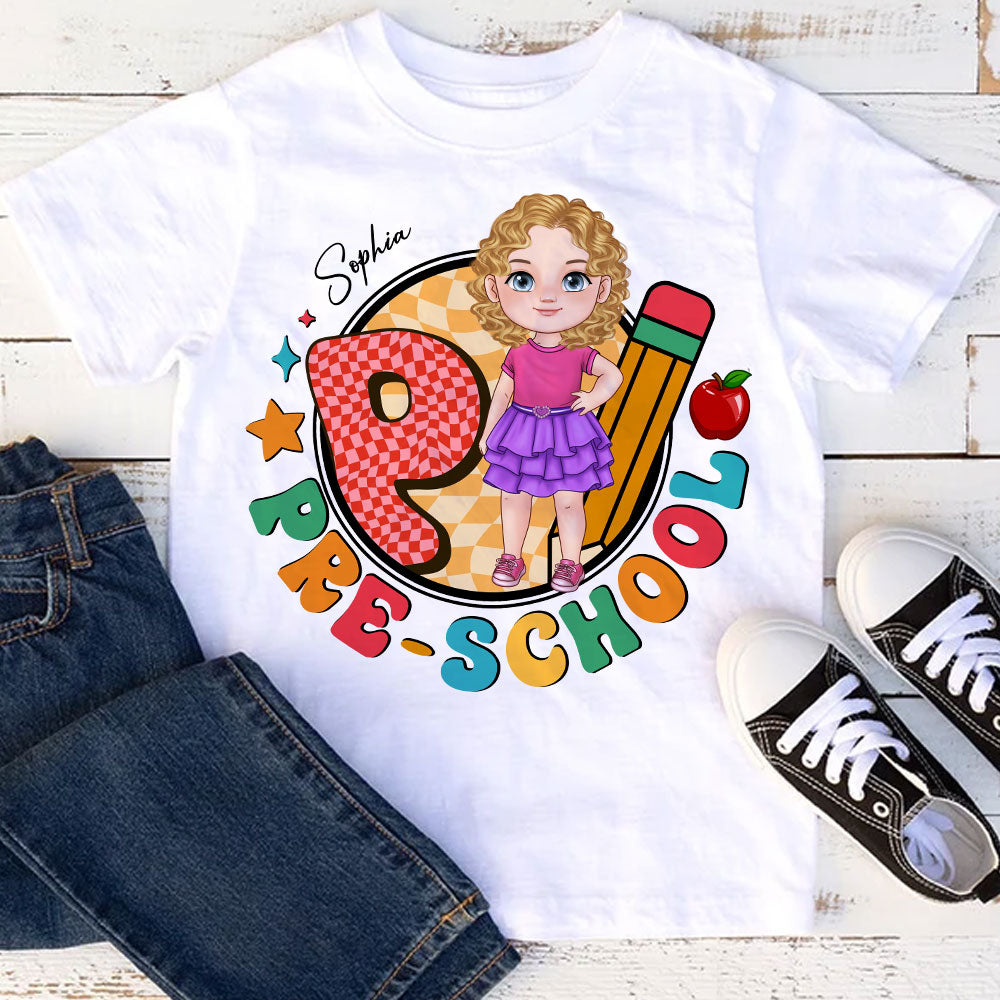 Back To School, Custom Appearance, Kid Name And Grade - Personalized T-Shirt - Gift For Family, Gift For Kids