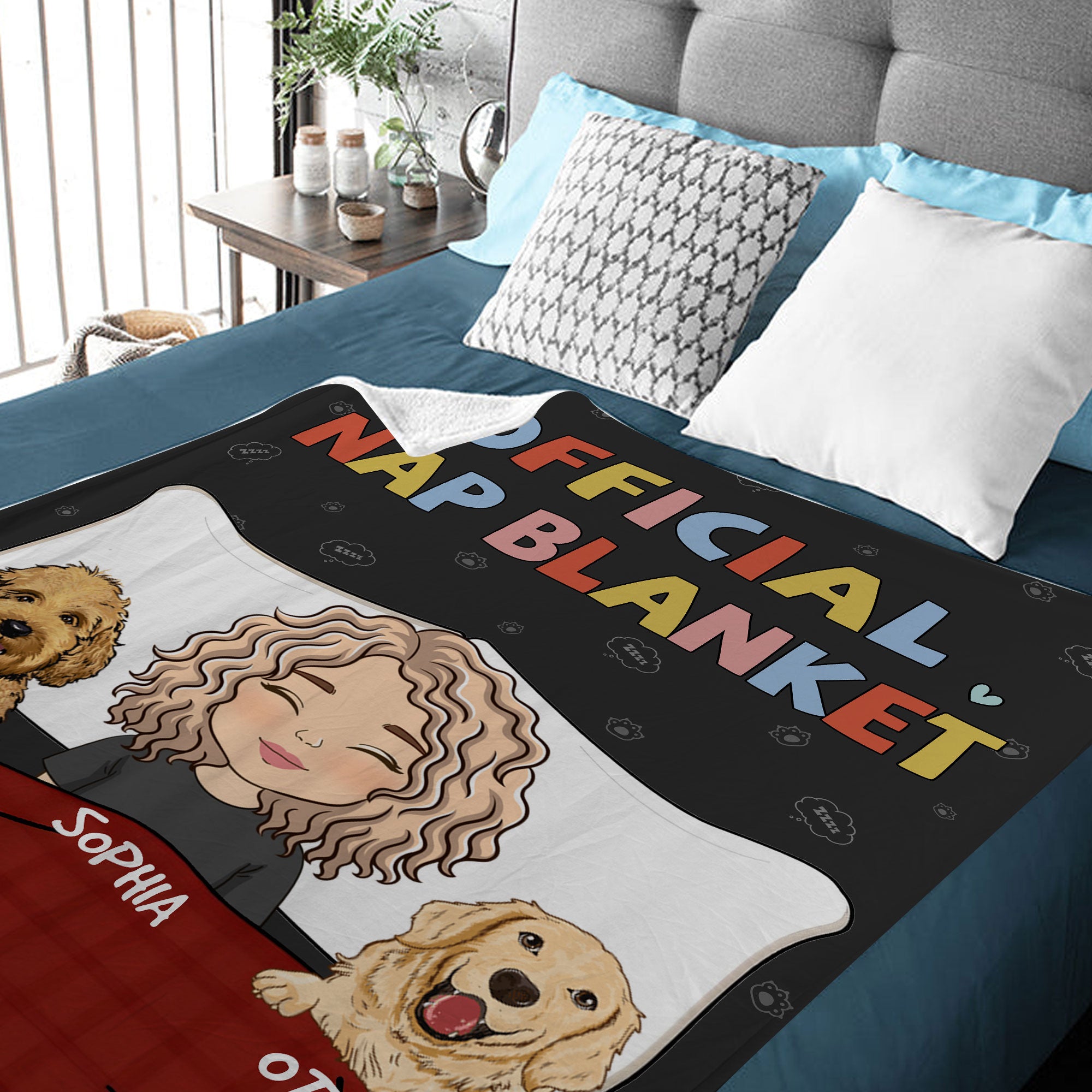 Official Nap Blanket, Custom Blanket, Personalized Fleece Blanket - Gift For Pet Lover, Christmas Gift