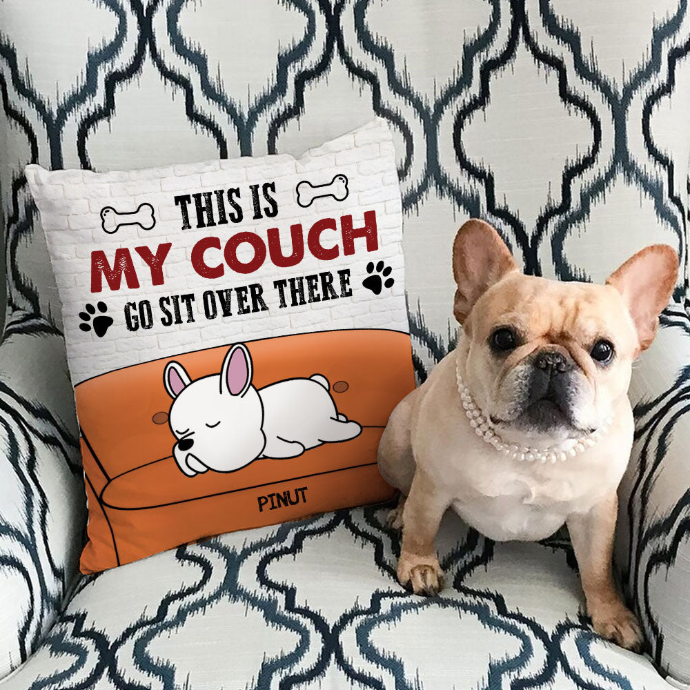 This is Our Coach, Go Sit Over There - Personalized Cutie Puppy Pillow, Dog Lovers Gift